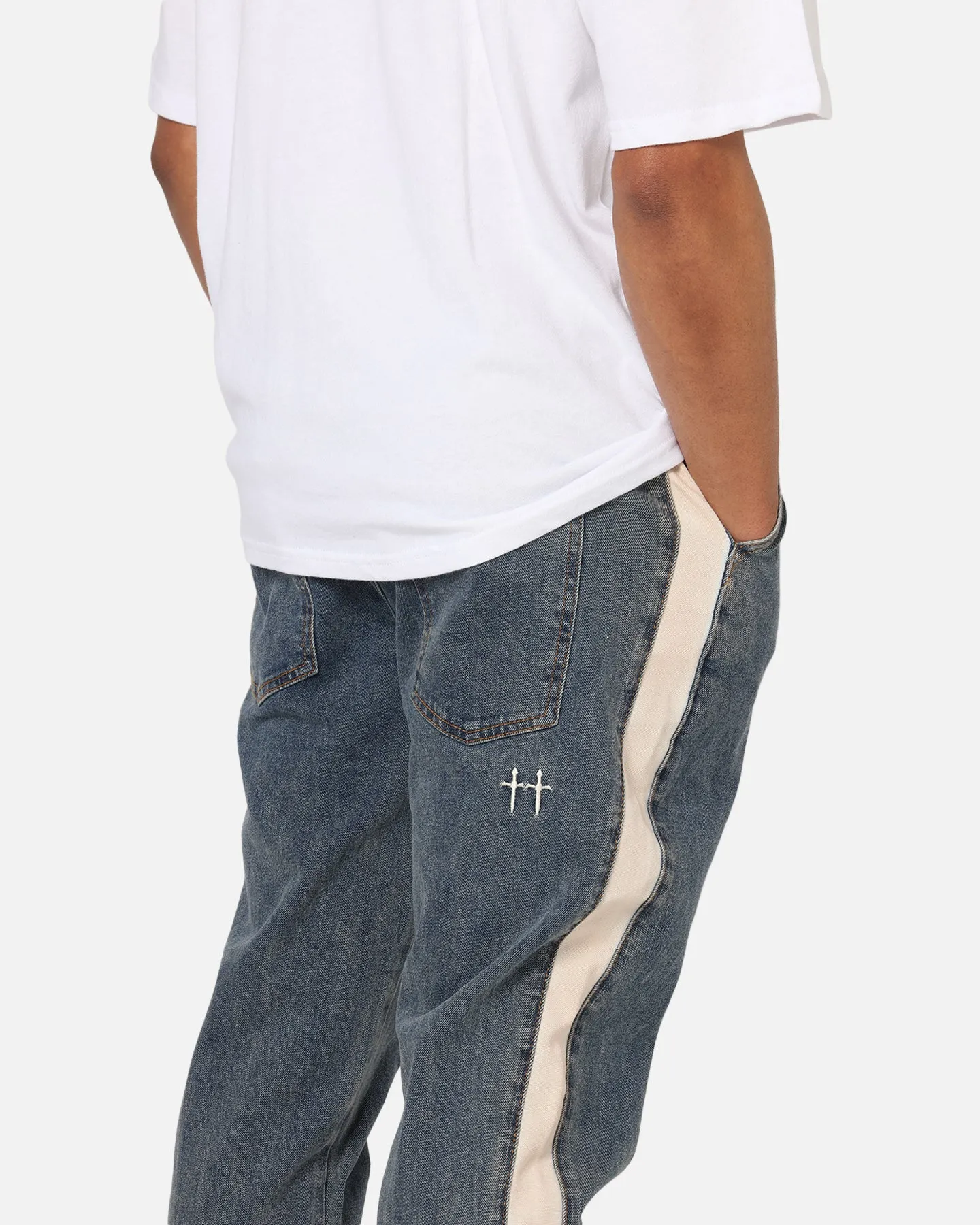 Saint Morta Sidewinder Denim Joggers Dirty Denim sold by Culture Kings product image thumbnail 4