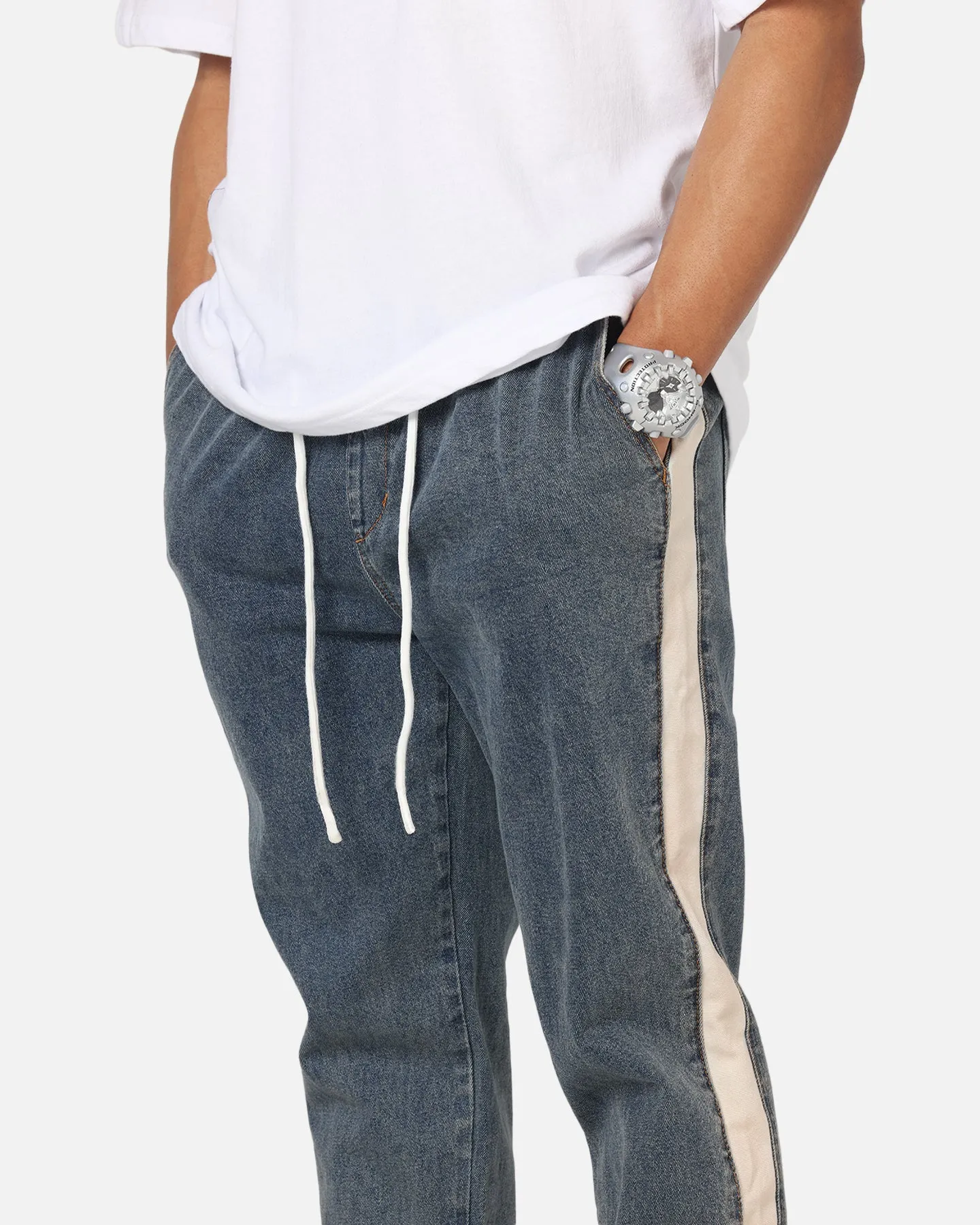 Saint Morta Sidewinder Denim Joggers Dirty Denim sold by Culture Kings product image thumbnail 3