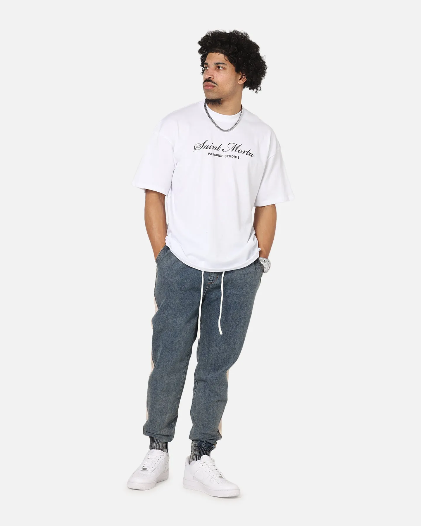 Saint Morta Sidewinder Denim Joggers Dirty Denim sold by Culture Kings product image thumbnail 2