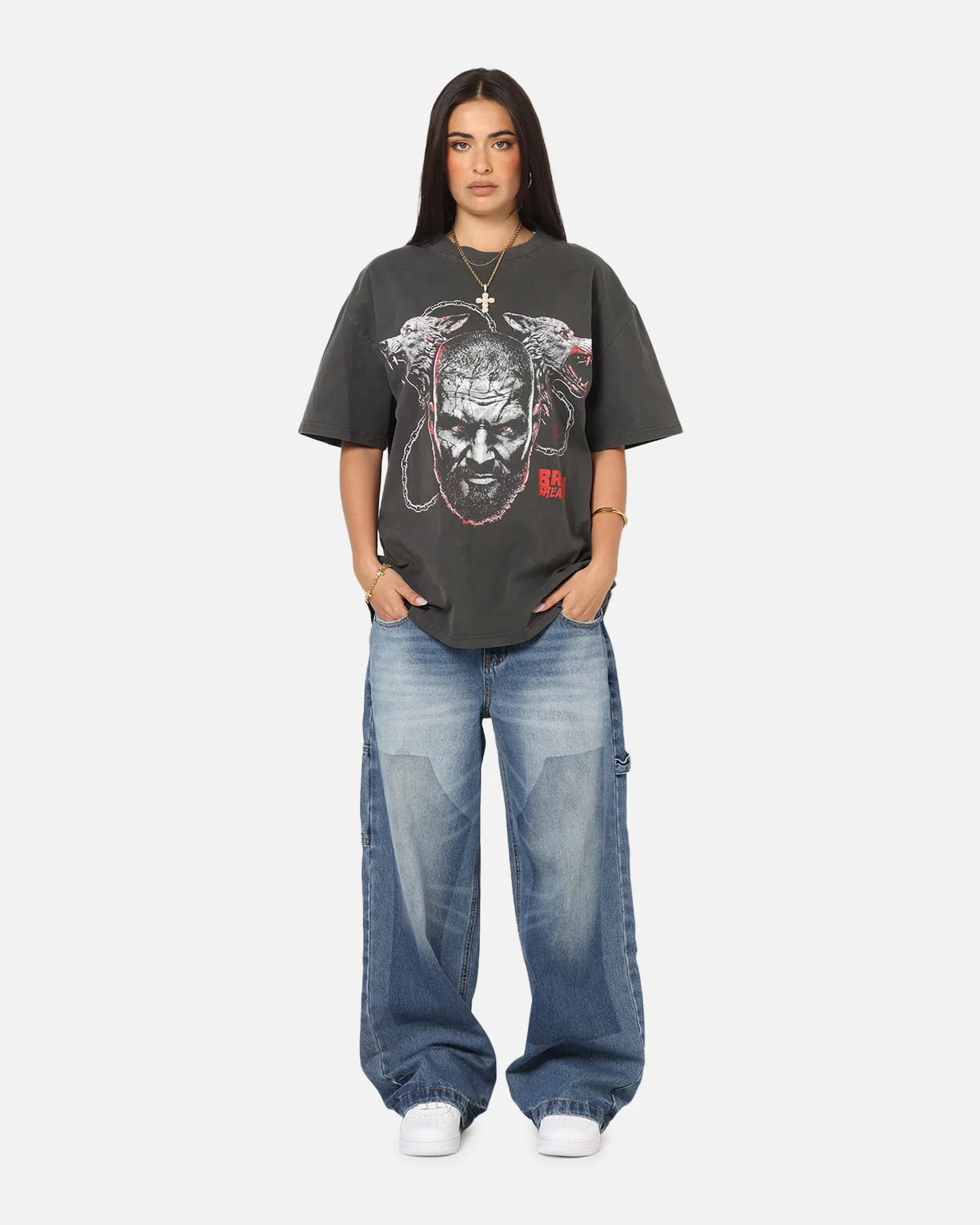 Culture Kings X WWE Bron Breaker Heavy T-Shirt Black Wash sold by Culture Kings product image thumbnail 3