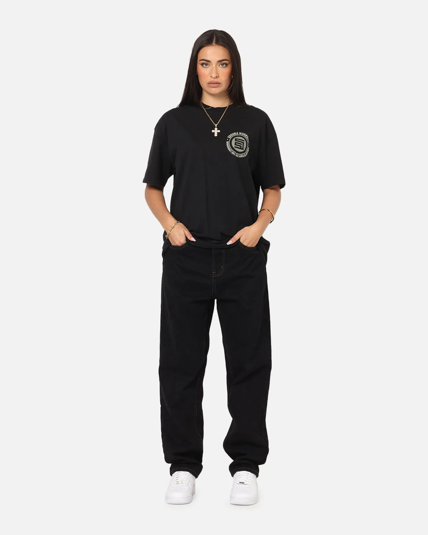 S Double Workshop Dot T-Shirt Black sold by Culture Kings product image thumbnail 4