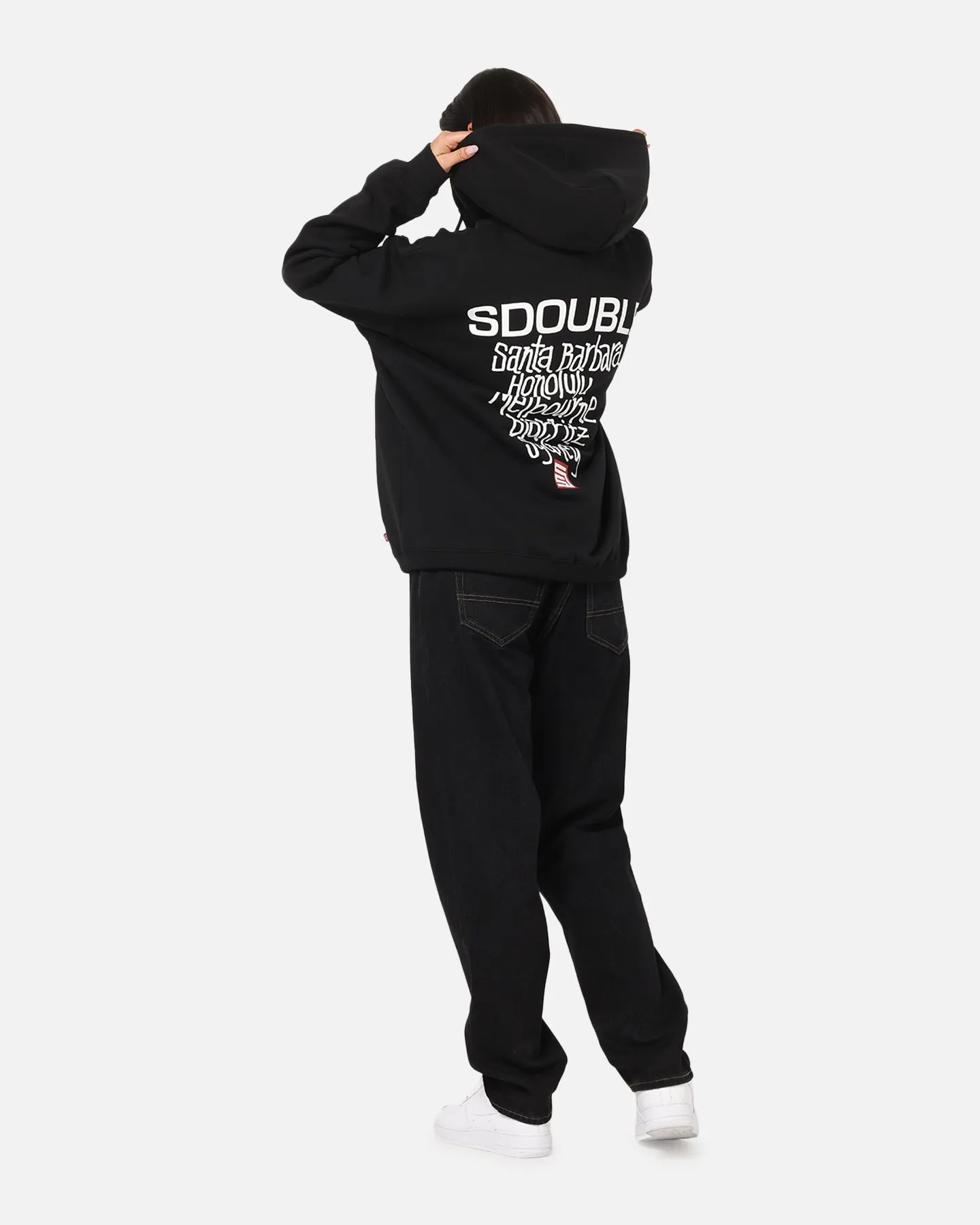 S Double Cities Zip Through Hoodie Black sold by Culture Kings product image thumbnail 4