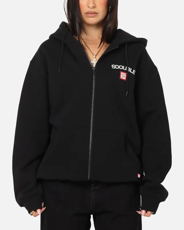 S Double Cities Zip Through Hoodie Black made by Culture Kings