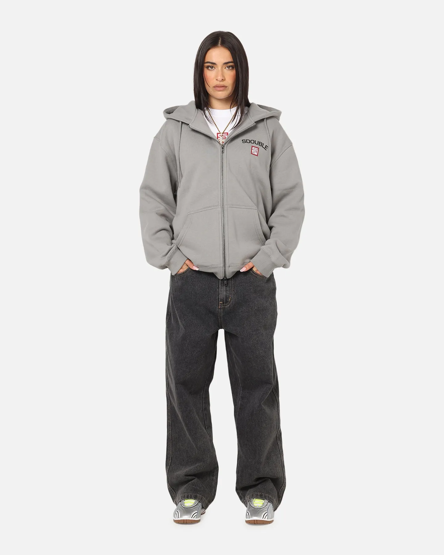 S Double Cities Zip Through Hoodie Stone sold by Culture Kings product image thumbnail 4