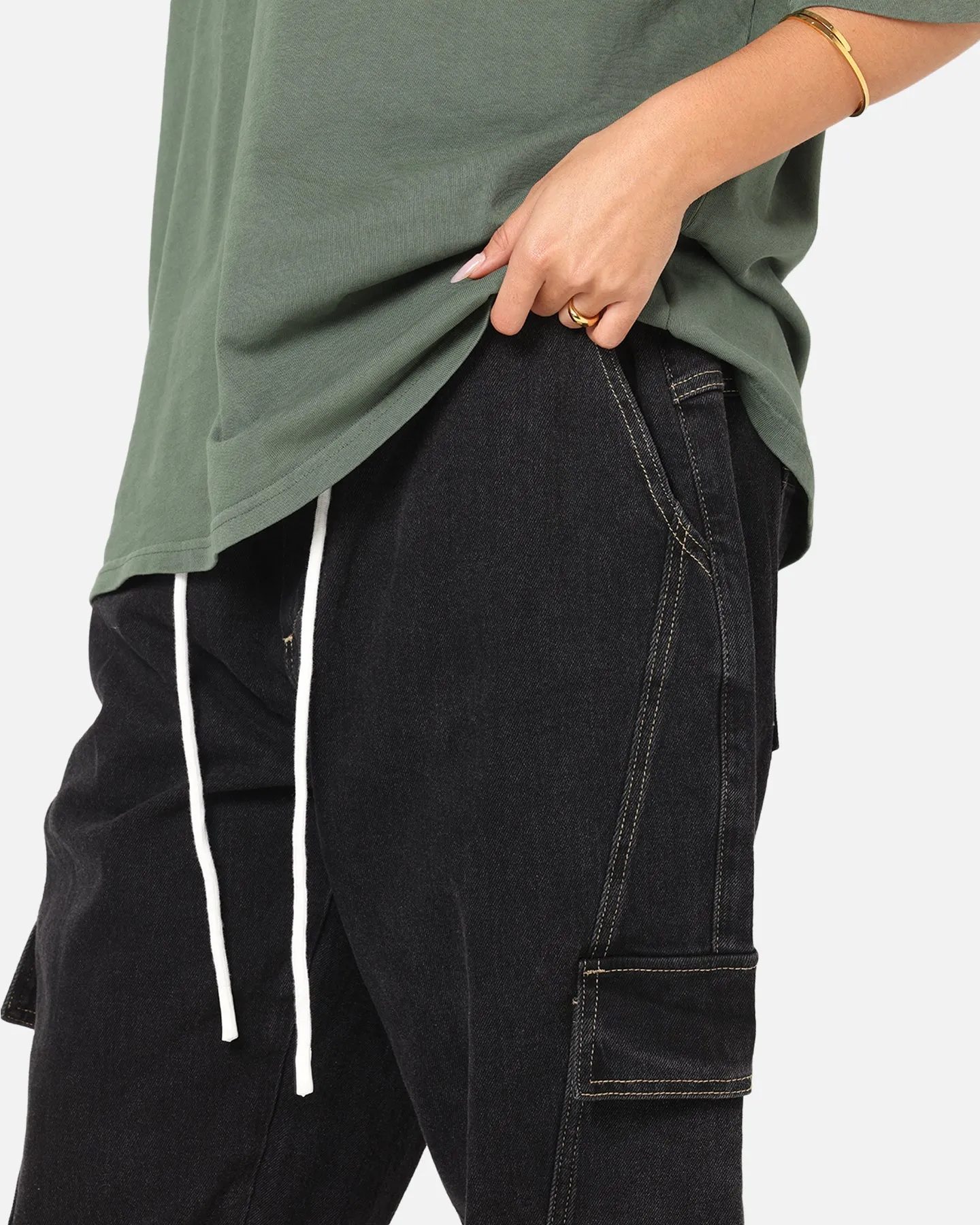 Saint Morta Rodeo Denim Joggers Black Shadow sold by Culture Kings product image thumbnail 4