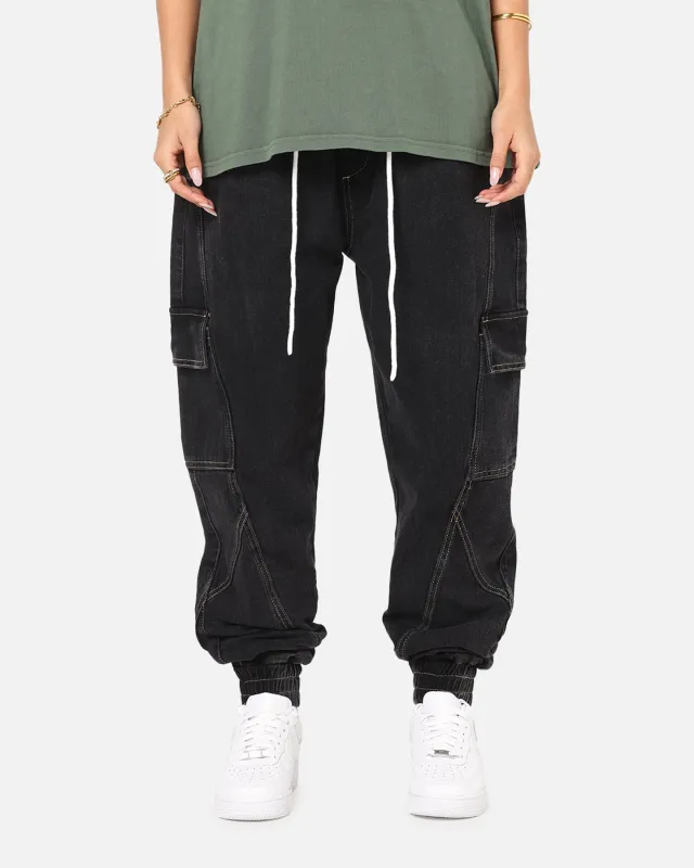 Saint Morta Rodeo Denim Joggers Black Shadow made by Culture Kings