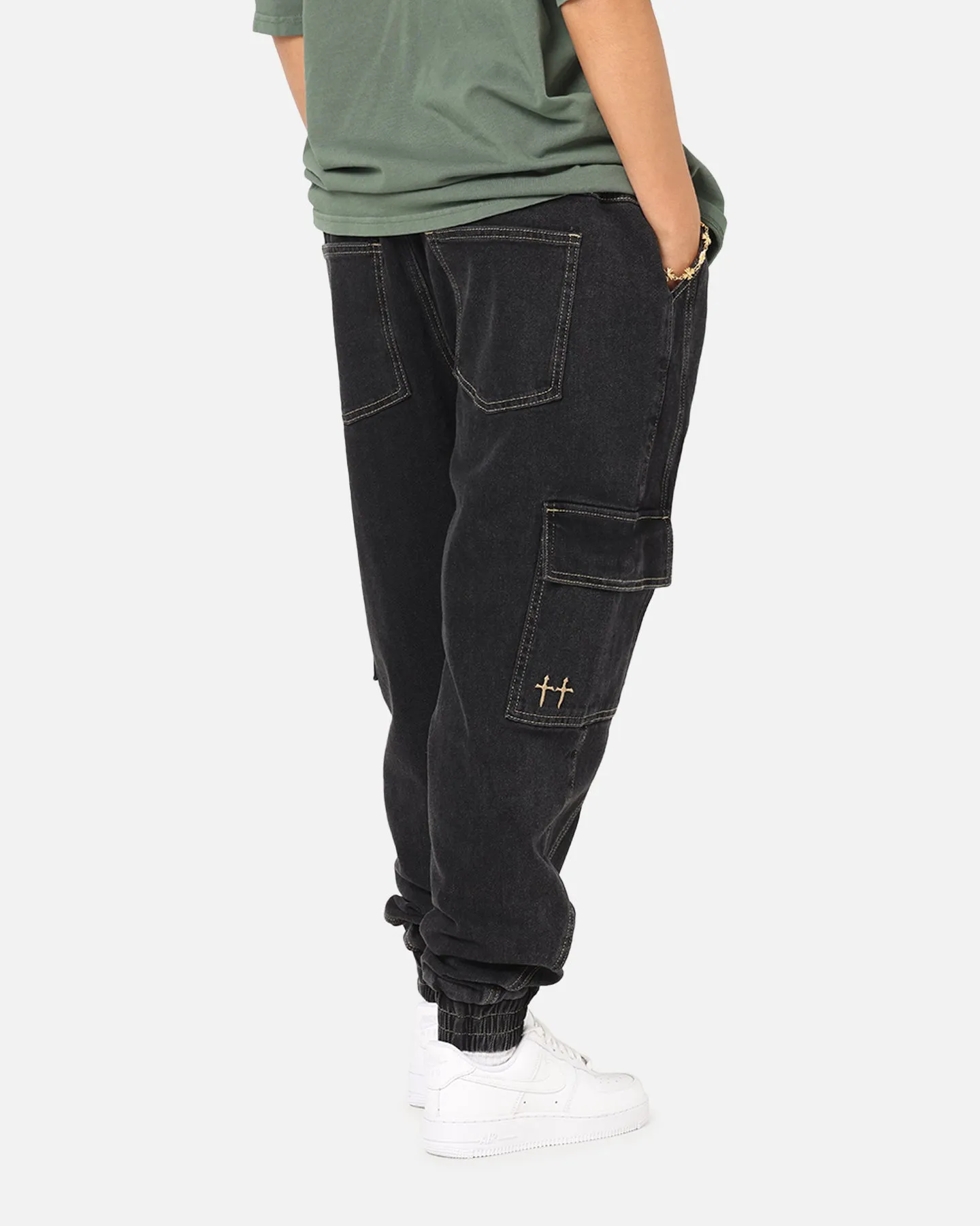 Saint Morta Rodeo Denim Joggers Black Shadow sold by Culture Kings product image thumbnail 5