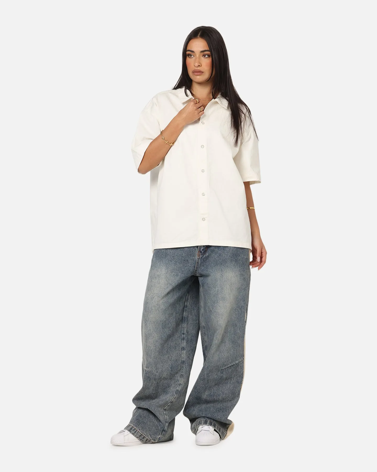 Saint Morta Amplus Sidewinder Jeans Dirty Denim/Off White sold by Culture Kings product image thumbnail 2