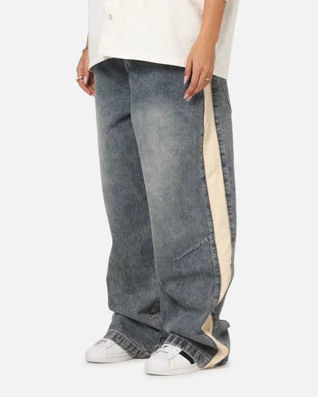 Saint Morta Amplus Sidewinder Jeans Dirty Denim/Off White made by Culture Kings