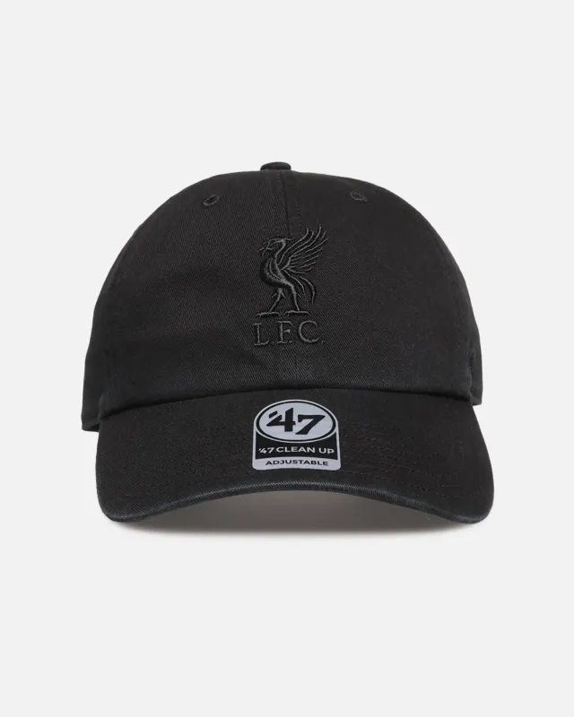 47 Brand Liverpool Football Club 47 Clean Up Strapback Black/Black sold by Culture Kings