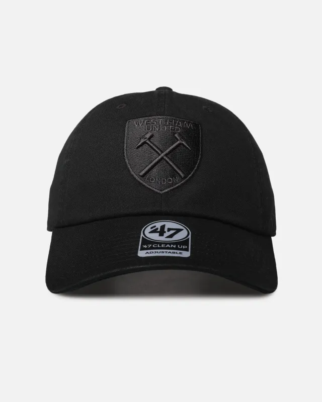 47 Brand West Ham 47 Clean Up Strapback Black/Black sold by Culture Kings