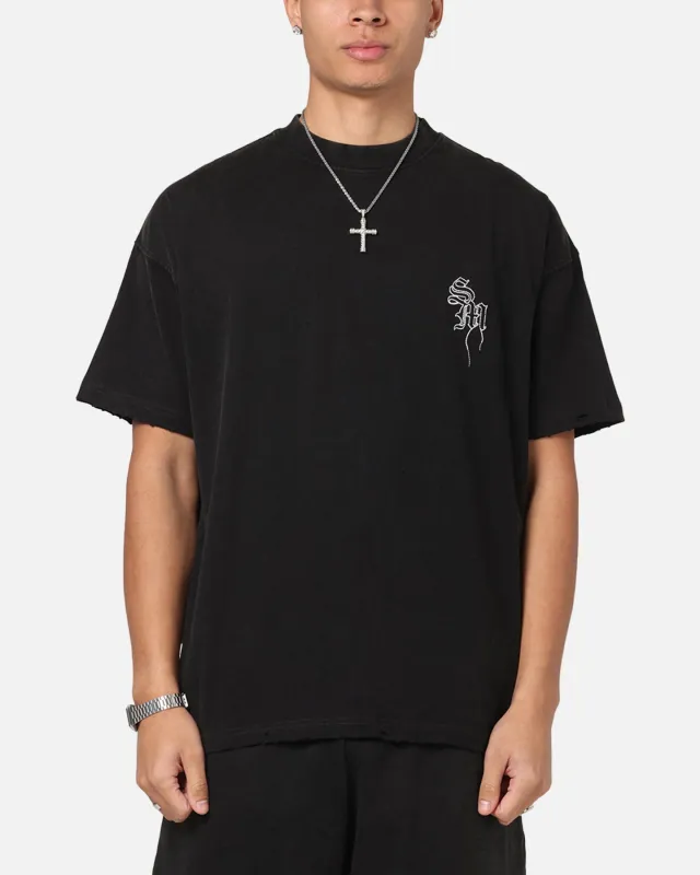 Saint Morta Fray Boxy T-Shirt Vintage Black sold by Culture Kings