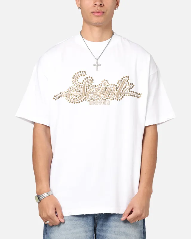 Saint Morta Rodeo Drive Boxy T-Shirt White/Brown sold by Culture Kings