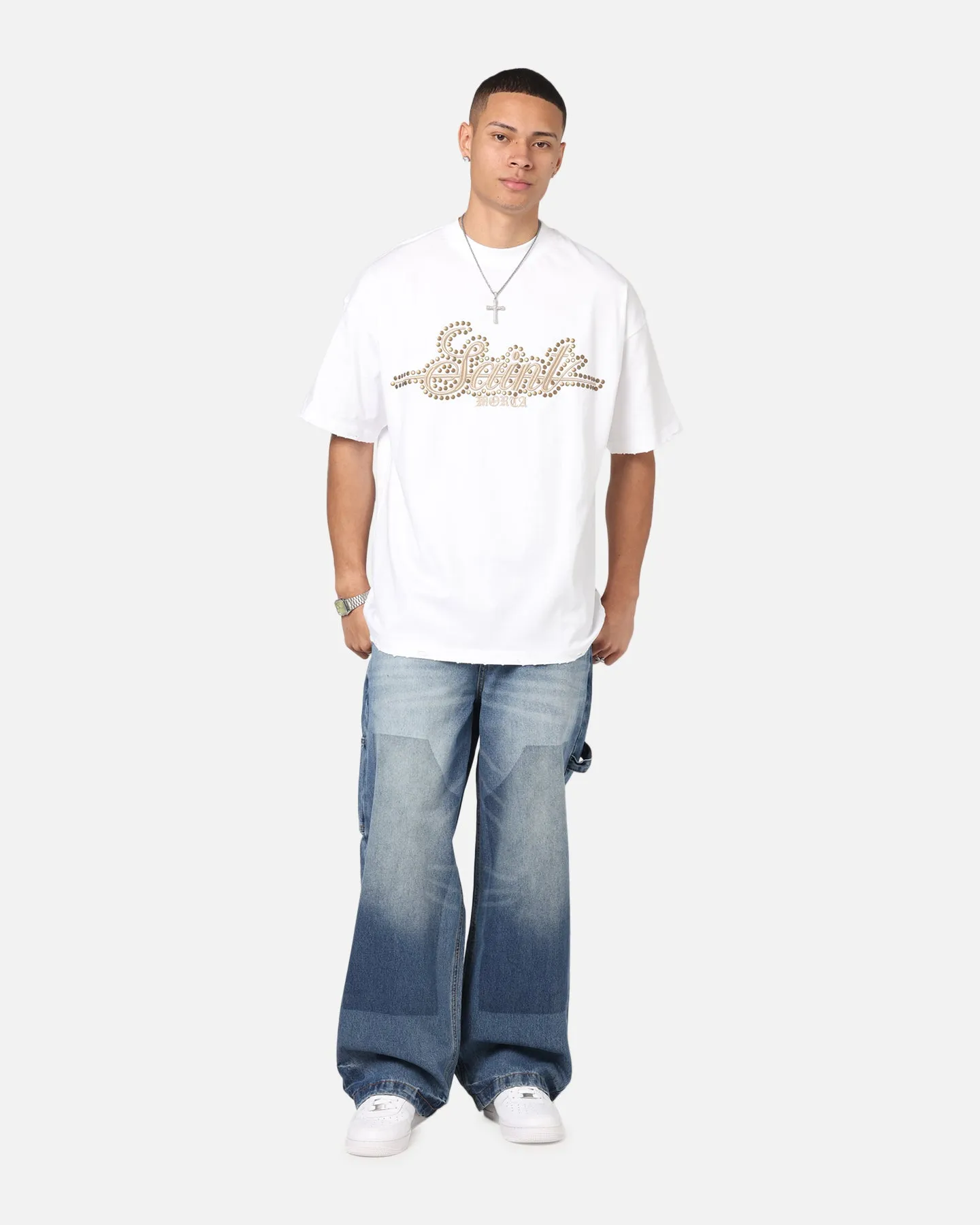 Saint Morta Rodeo Drive Boxy T-Shirt White/Brown sold by Culture Kings product image thumbnail 2