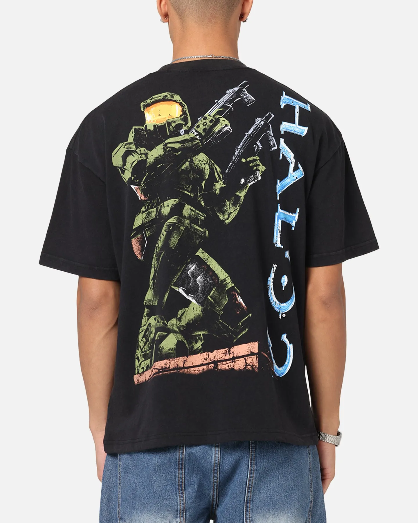 73Studio X Halo Halo 2 Vintage T-Shirt Black Acidwash sold by Culture Kings