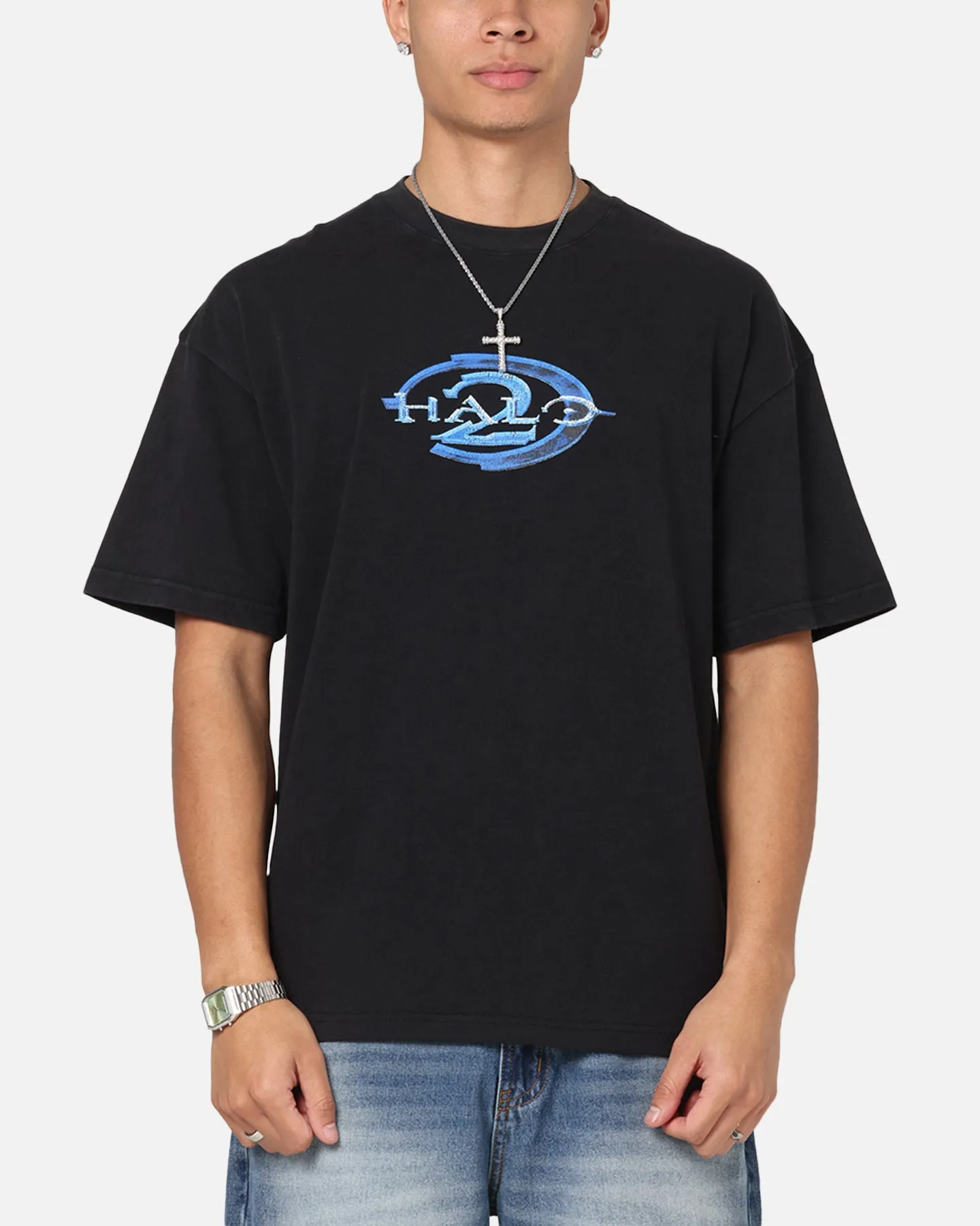 73Studio X Halo Halo 2 Vintage T-Shirt Black Acidwash sold by Culture Kings product image thumbnail 2