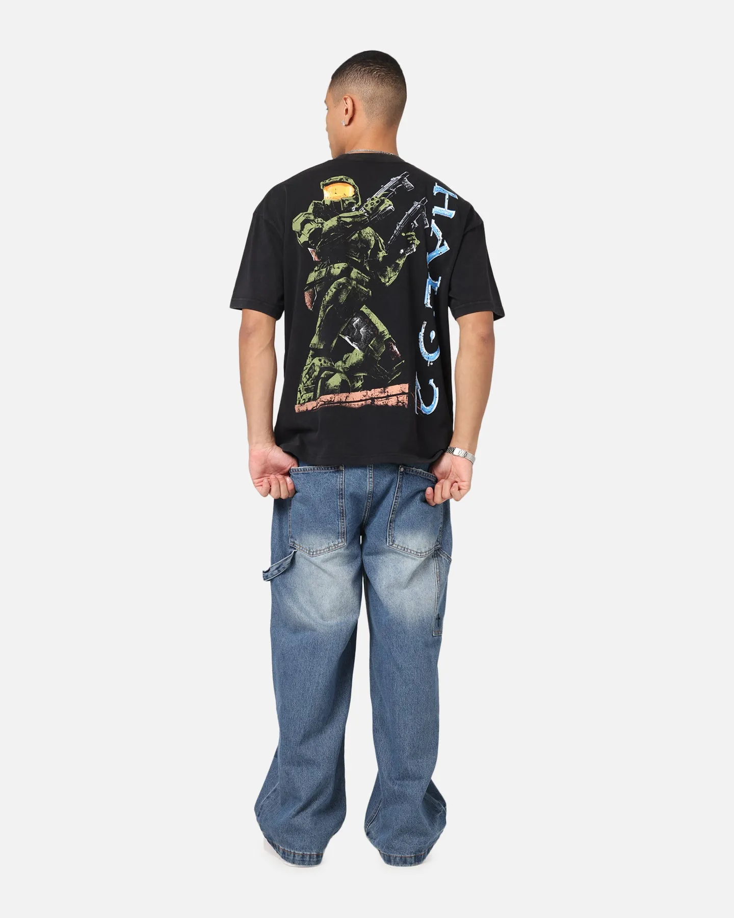 73Studio X Halo Halo 2 Vintage T-Shirt Black Acidwash sold by Culture Kings product image thumbnail 3