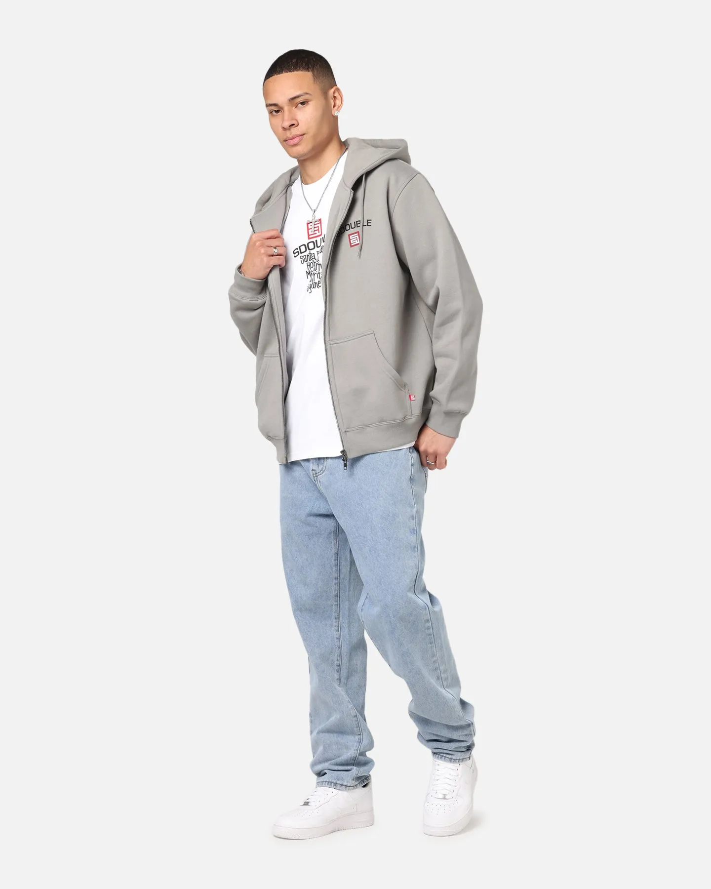 S Double Cities Zip Through Hoodie Stone sold by Culture Kings product image thumbnail 4