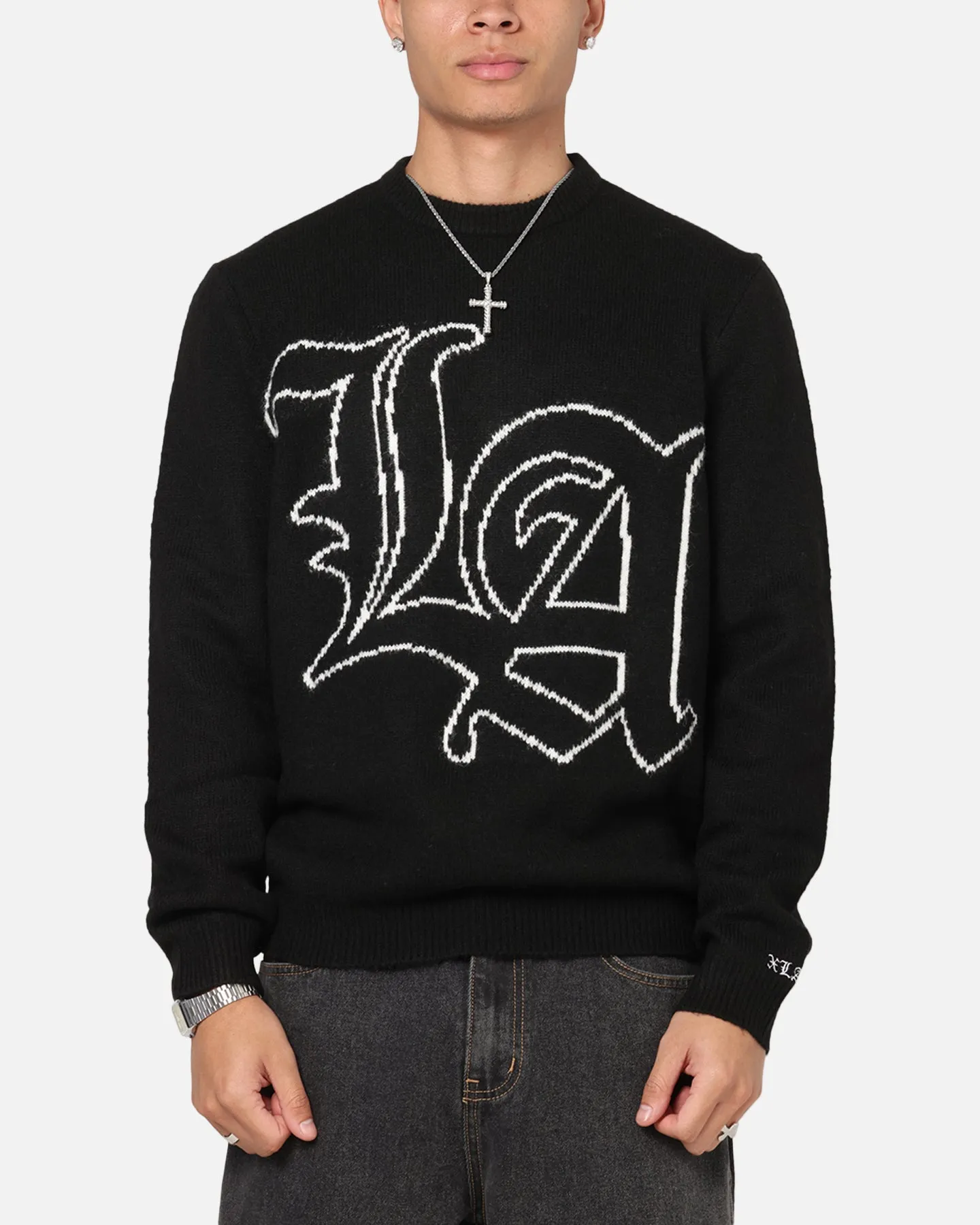 X-LARGE LA Knit Sweater Black sold by Culture Kings