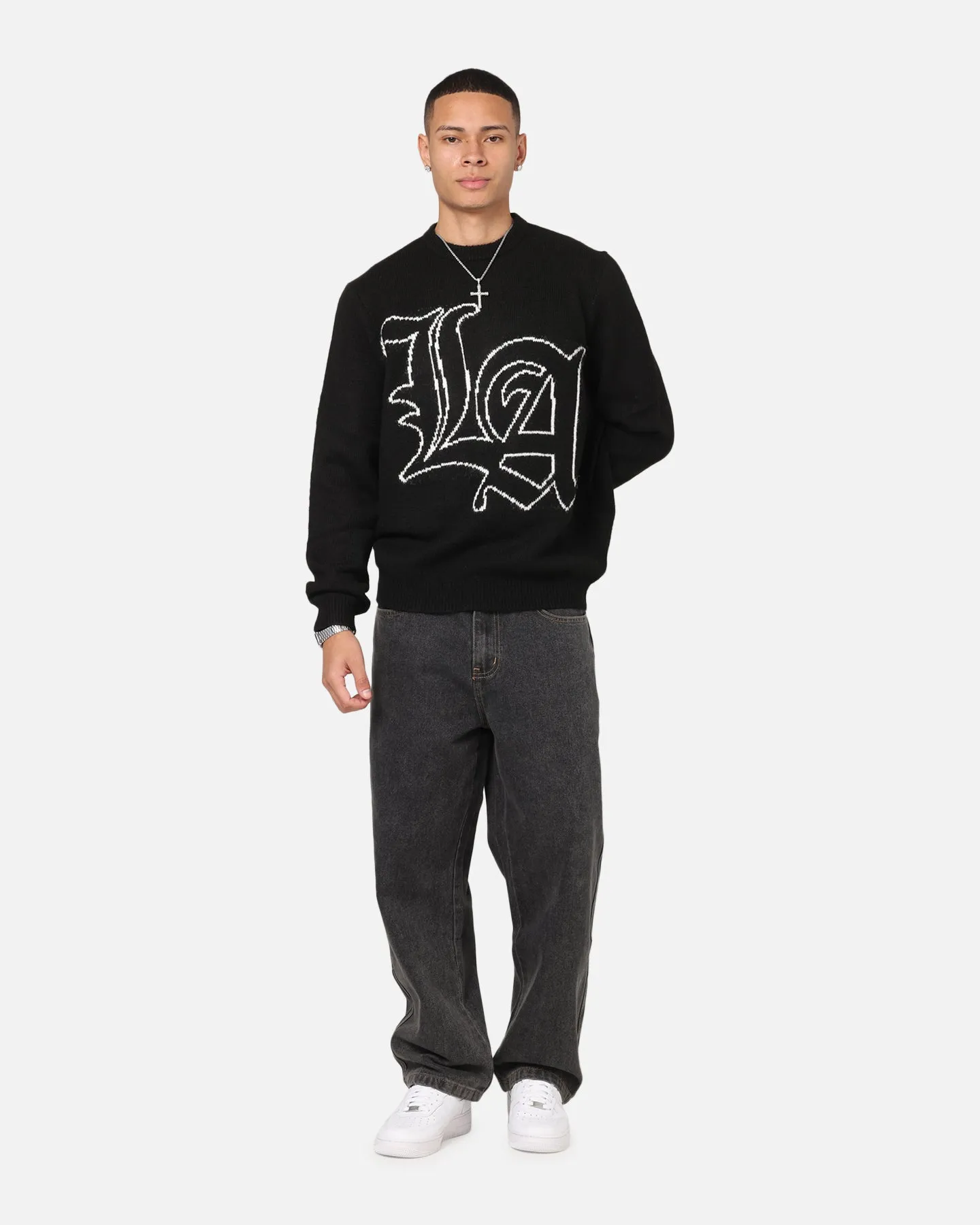 X-LARGE LA Knit Sweater Black sold by Culture Kings product image thumbnail 2