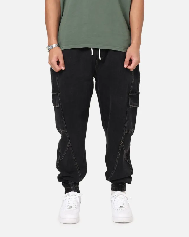 Saint Morta Rodeo Denim Joggers Black Shadow sold by Culture Kings