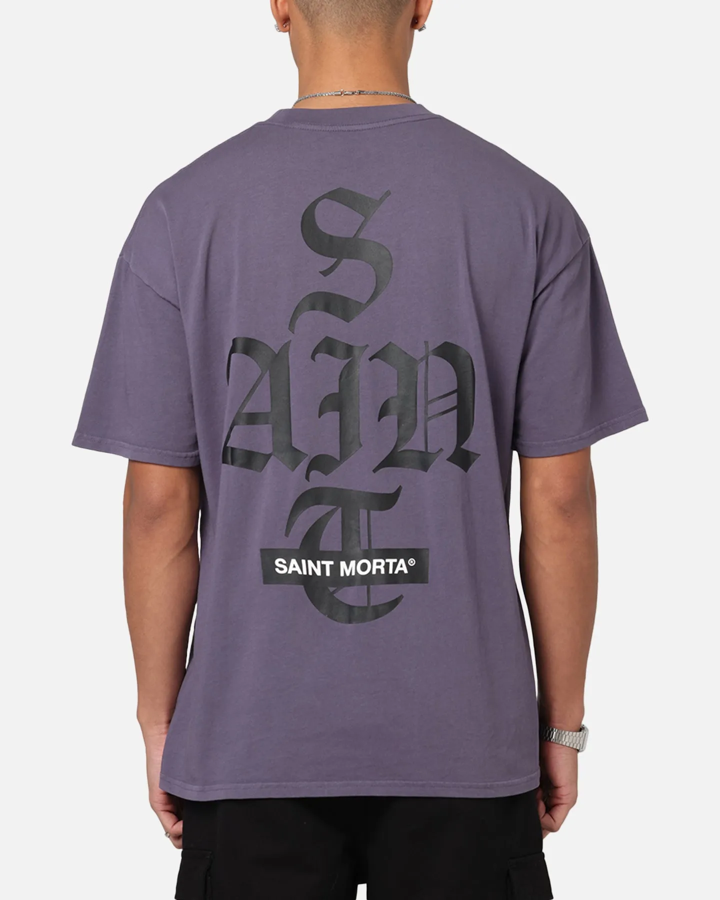 Saint Morta Gothic Stack T-Shirt Purple sold by Culture Kings