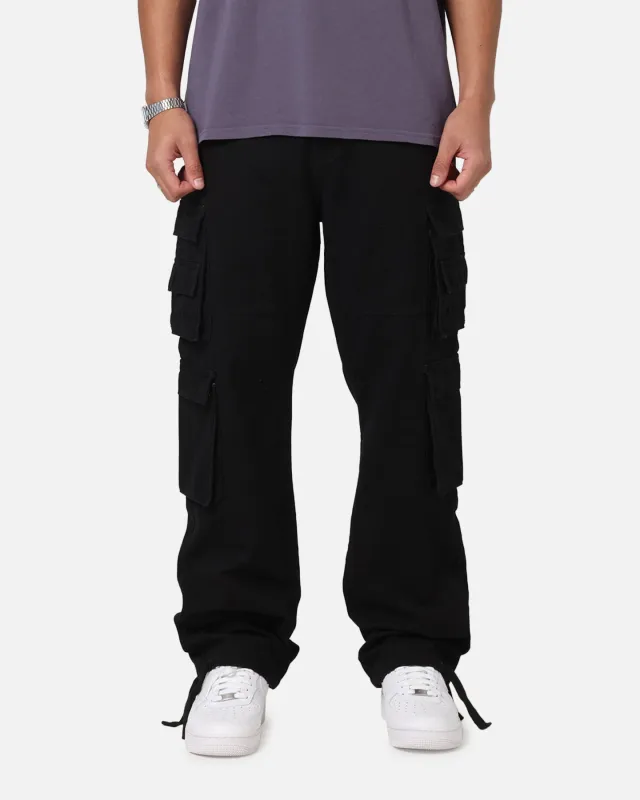 Saint Morta Modern Utility Cargo Pants Washed Black sold by Culture Kings