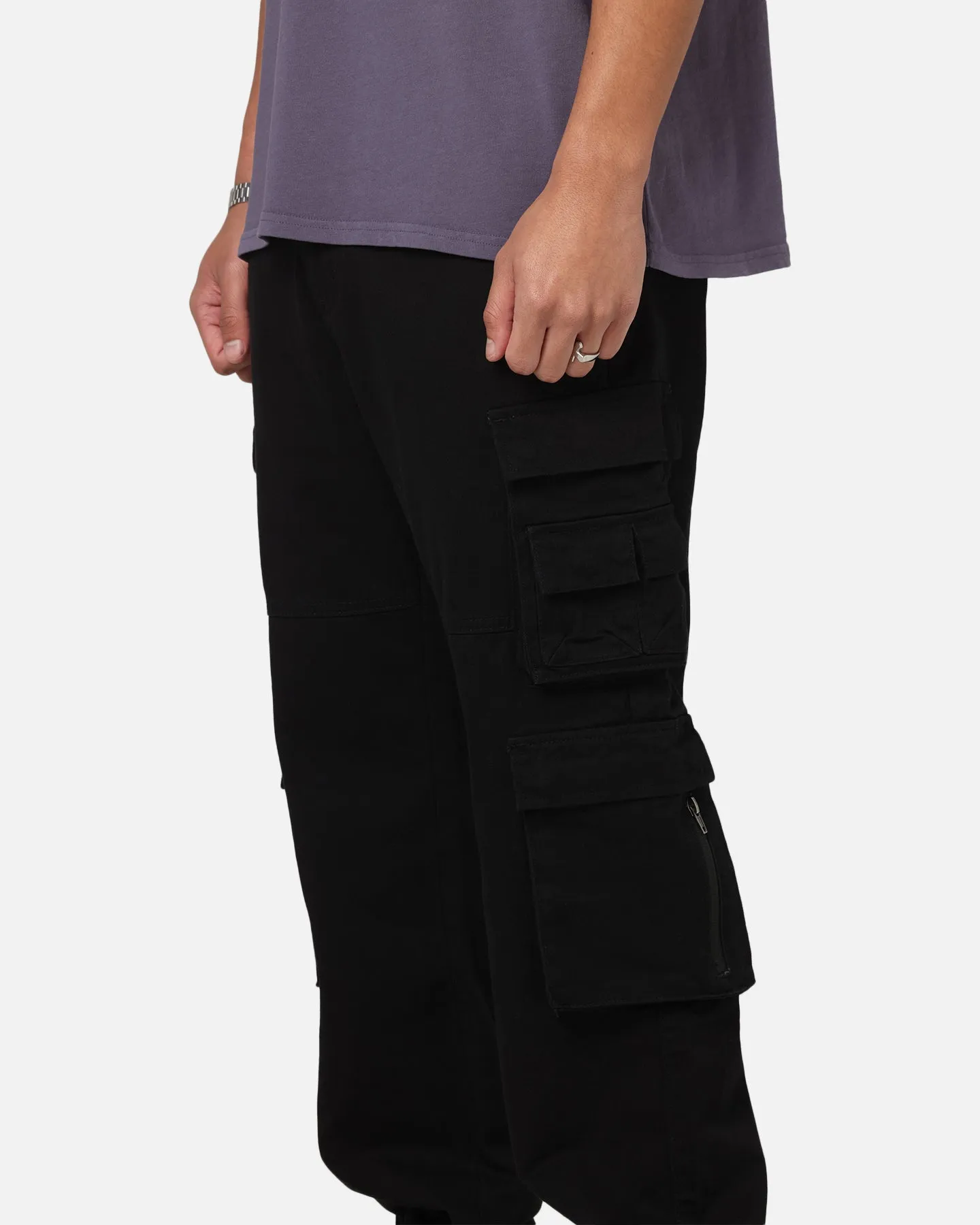 Saint Morta Modern Utility Cargo Pants Washed Black sold by Culture Kings product image thumbnail 3