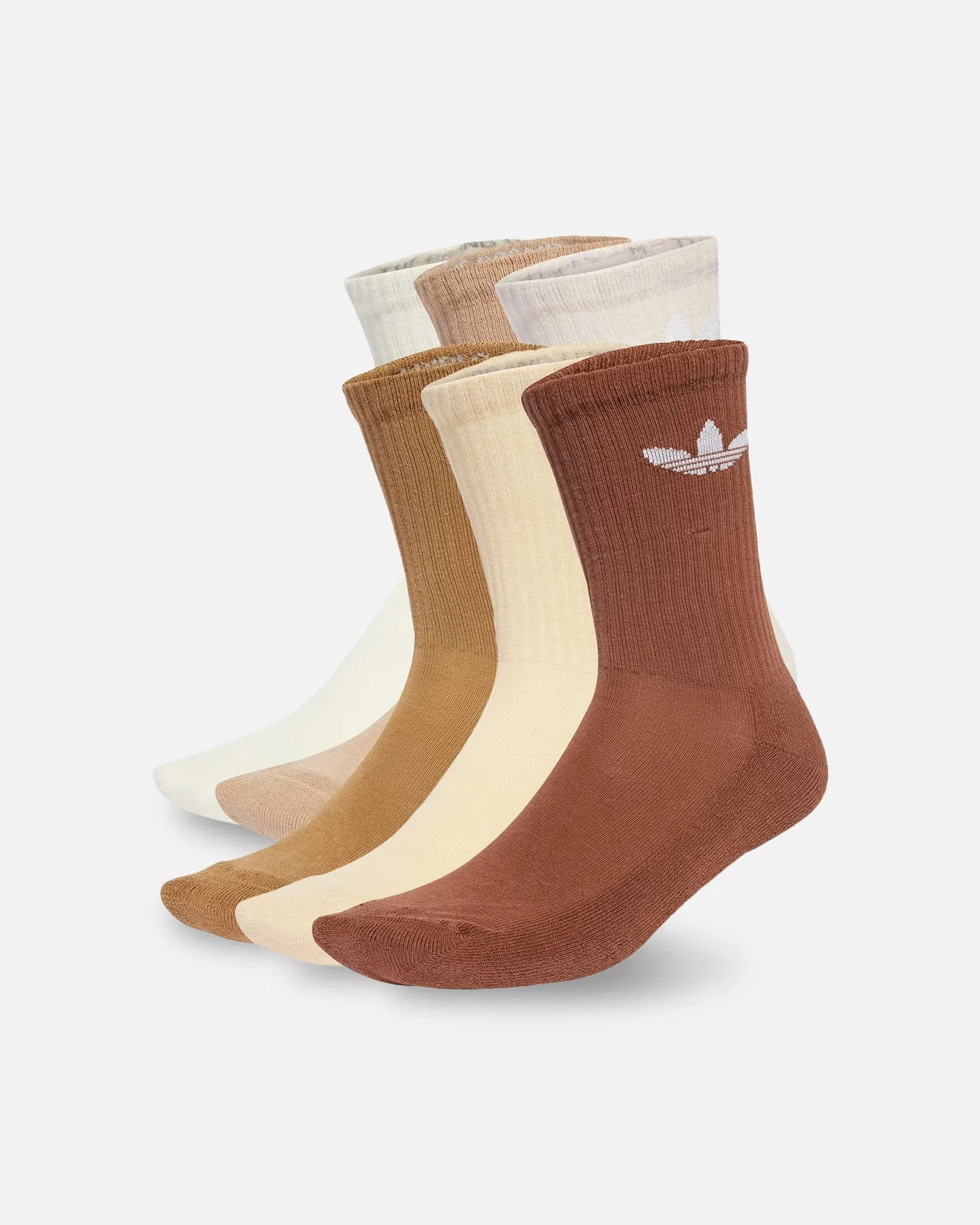 Adidas Trefoil Cushioned Crew Socks 6 Pack Cream sold by Culture Kings