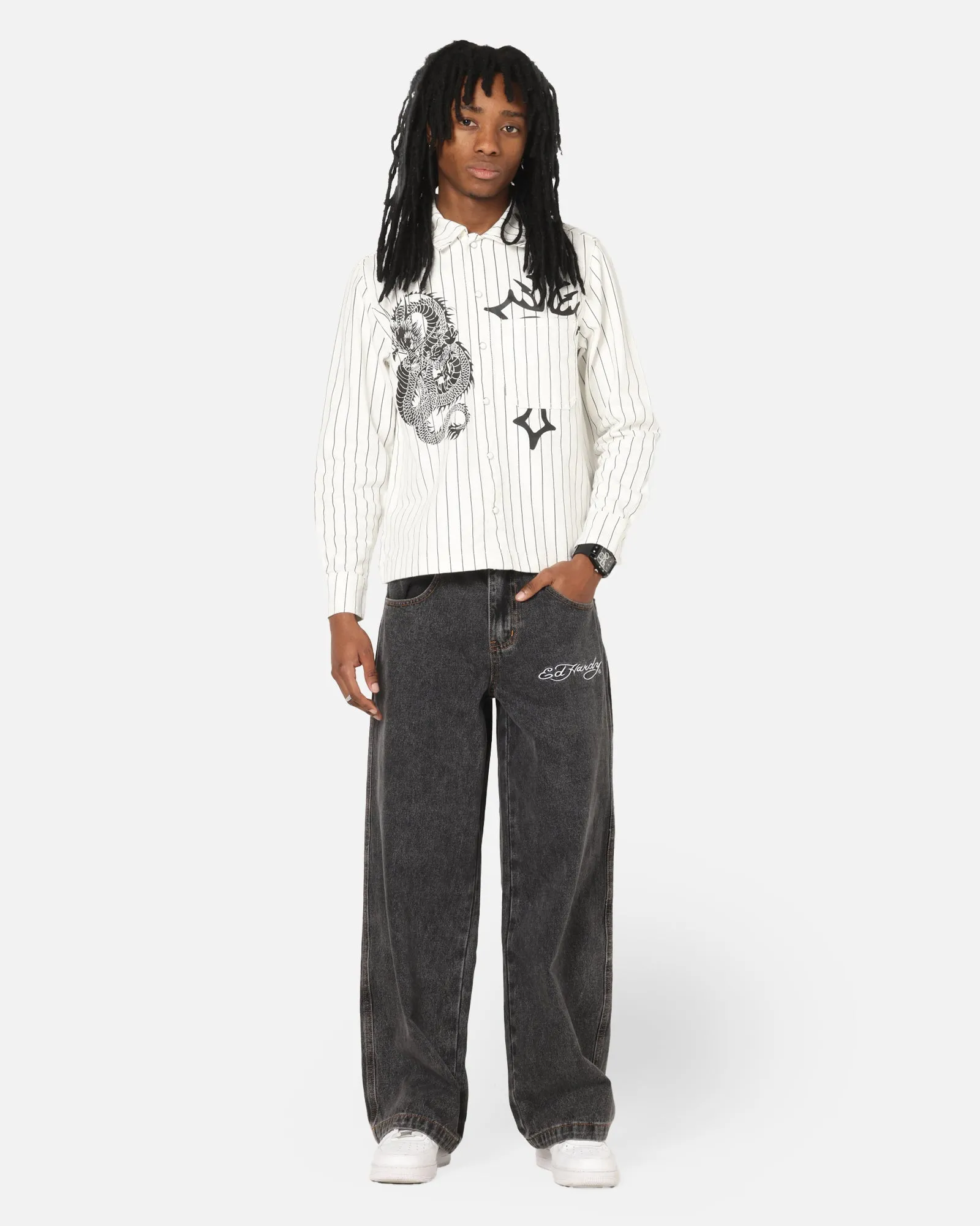 Ed Hardy Wide Leg Jeans Black sold by Culture Kings product image thumbnail 2