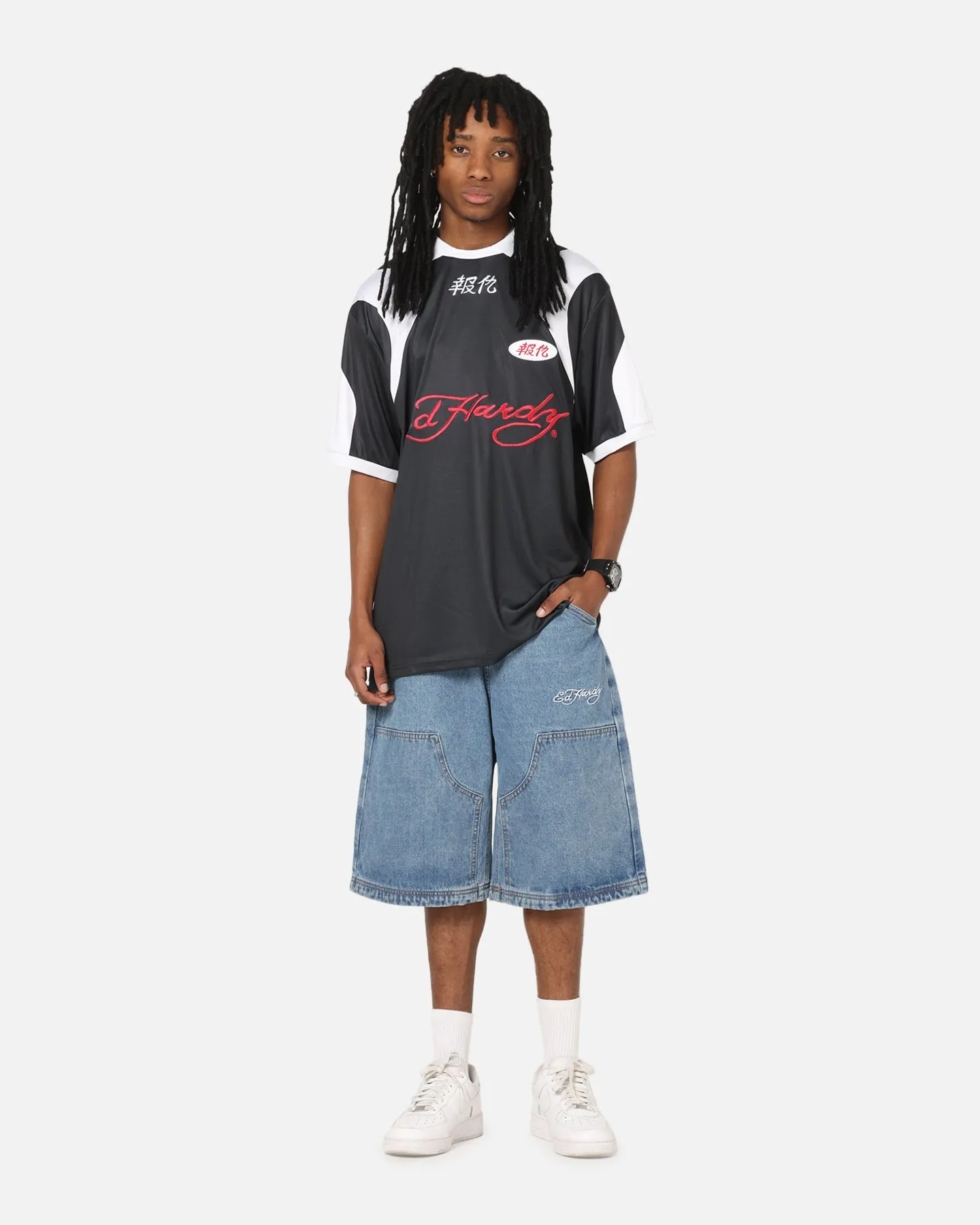 Ed Hardy Dragon Jorts Mid Blue Denim sold by Culture Kings product image thumbnail 2