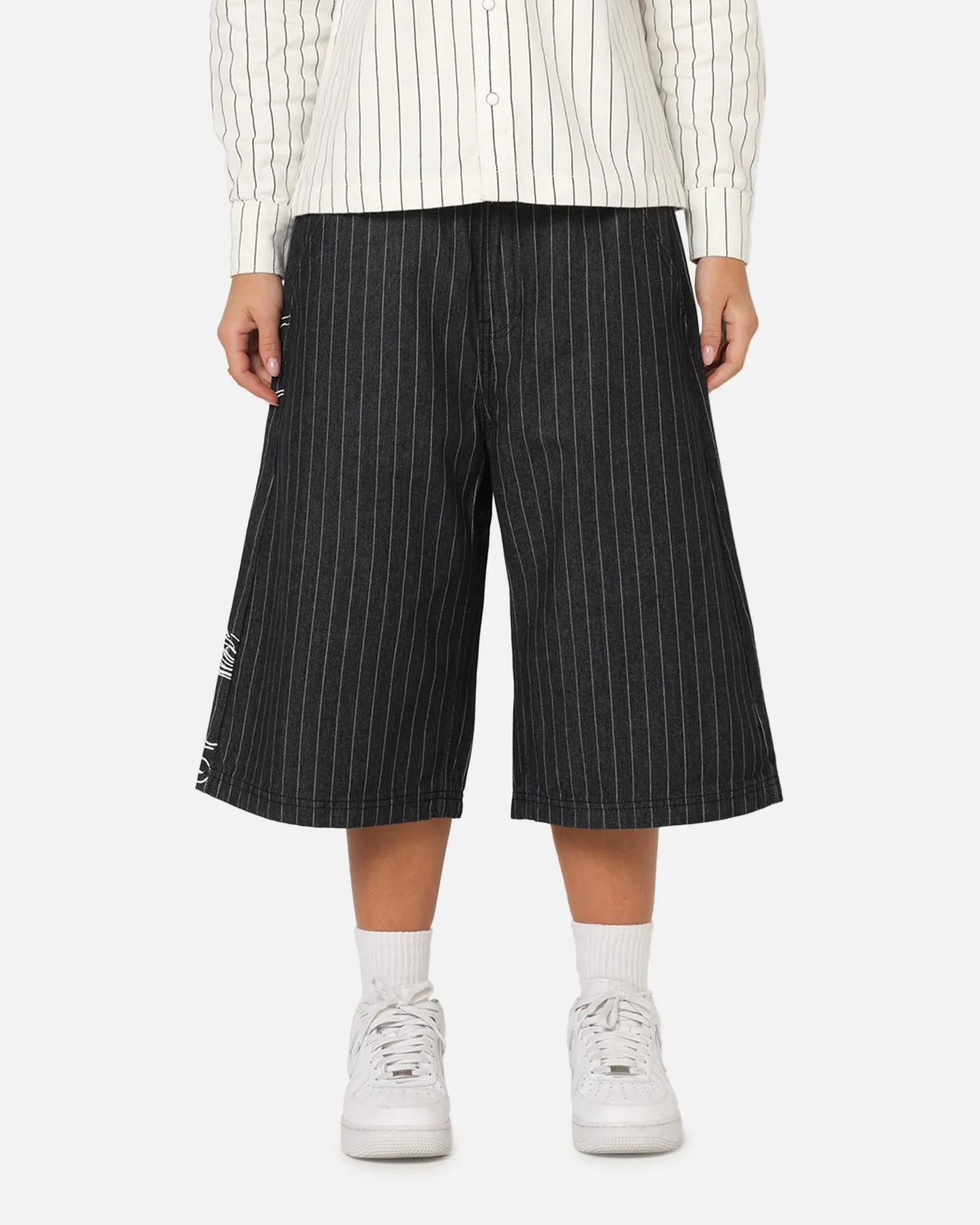Ed Hardy Shinjuku Jorts Black Pinstripe sold by Culture Kings product image thumbnail 5