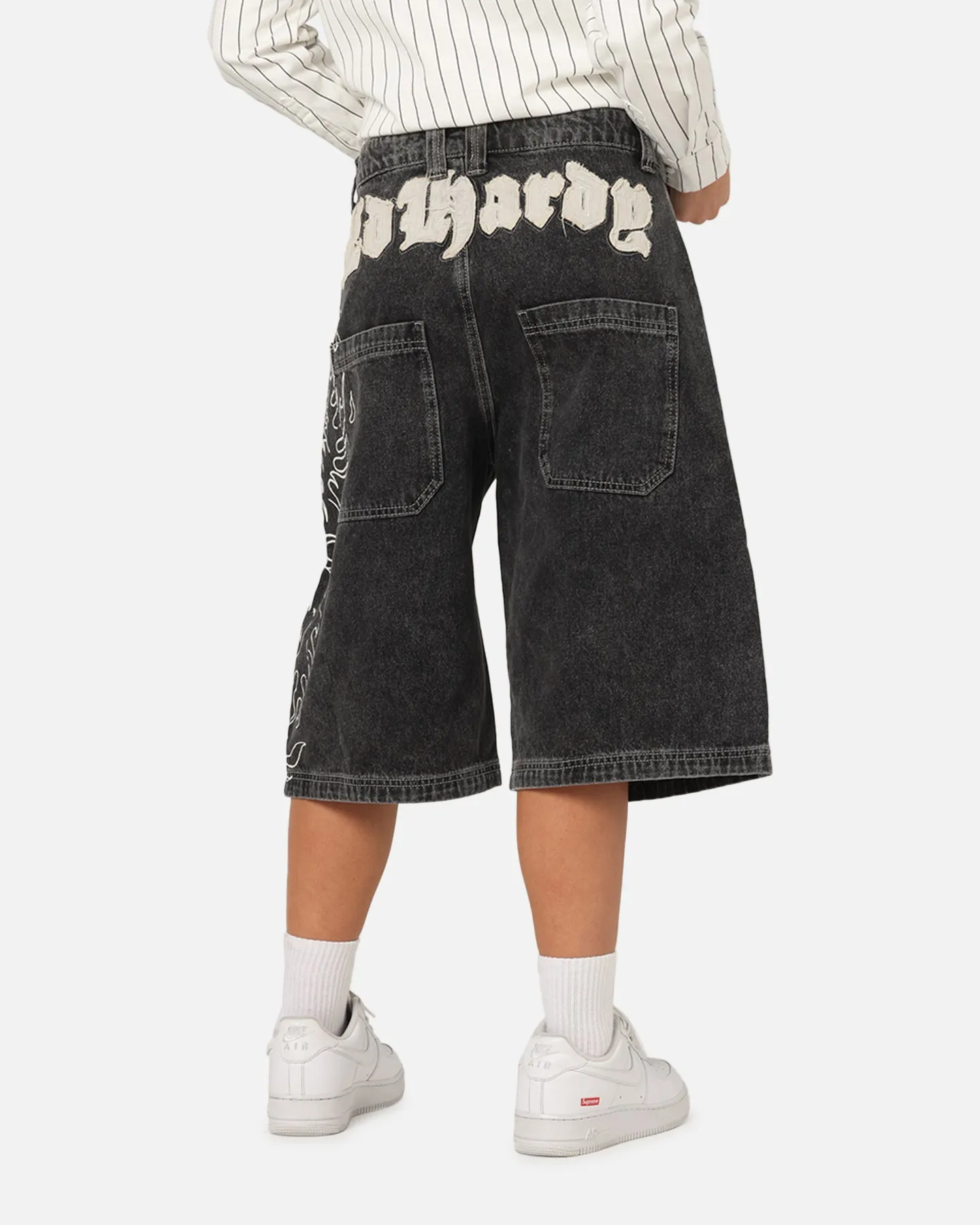 Ed Hardy Women's Distressed Logo Jorts Black sold by Culture Kings product image thumbnail 5