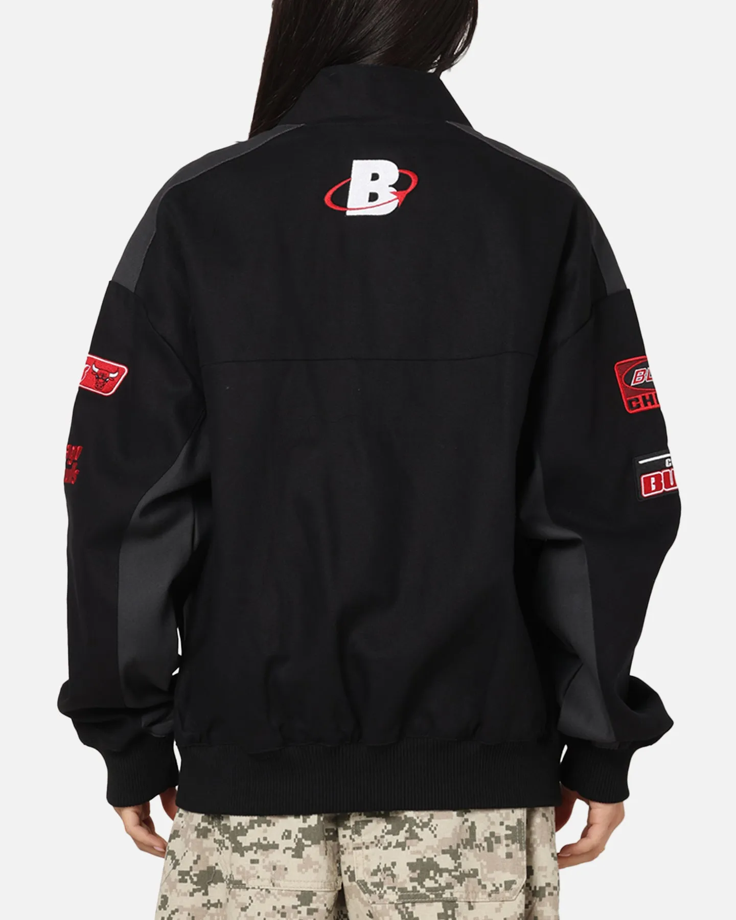 New Era Chicago Bulls NBA Motorsport Jacket Black sold by Culture Kings product image thumbnail 3