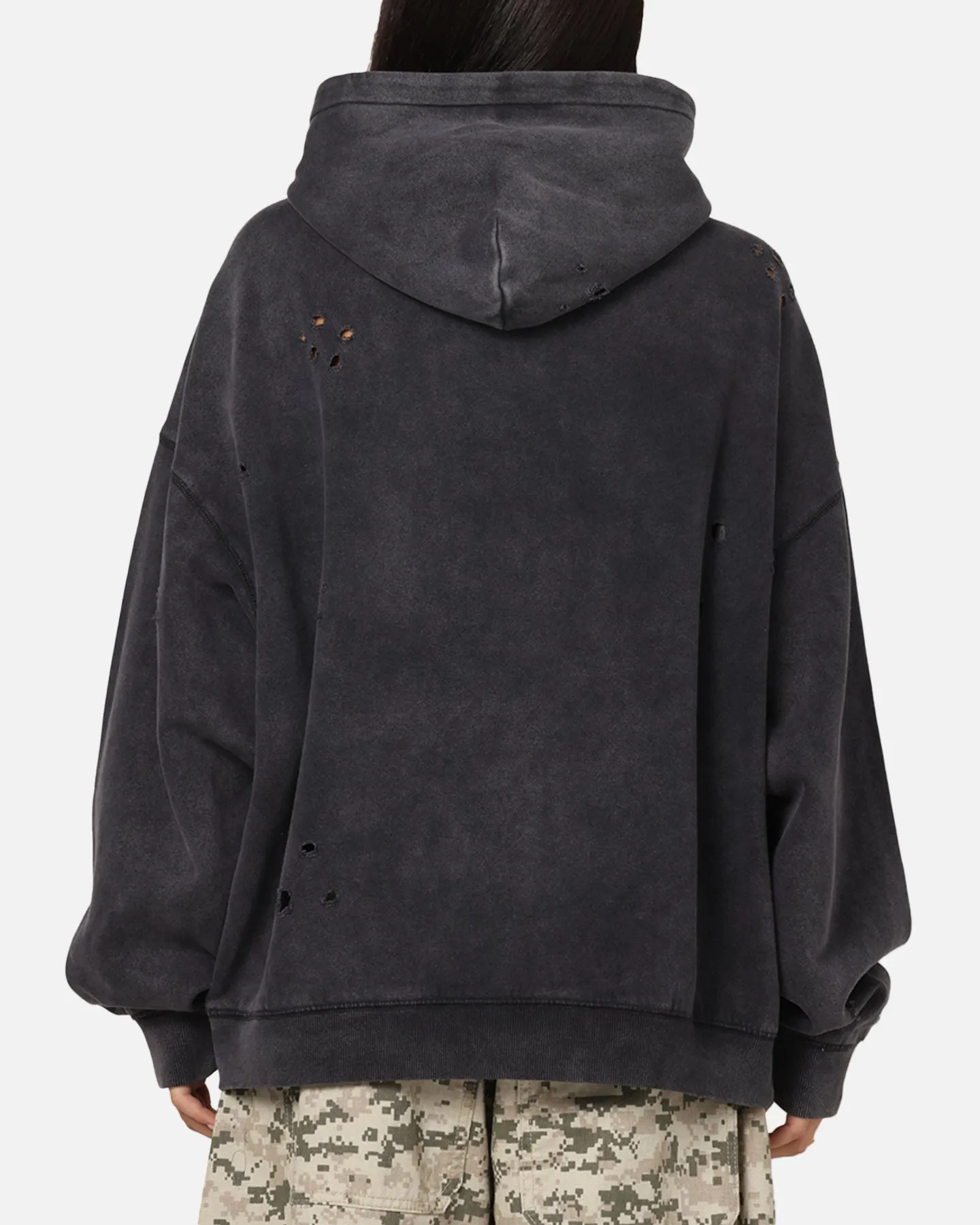 Mitchell & Ness Los Angeles Lakers Distressed Rhinestone Logo Hoodie Faded Black sold by Culture Kings product image thumbnail 3