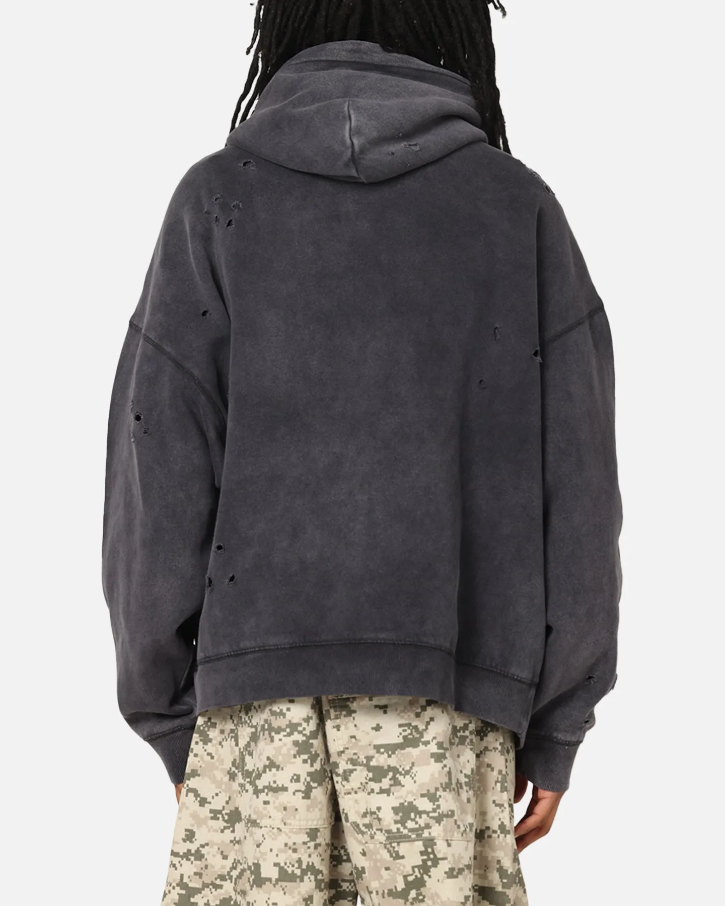 Mitchell & Ness Los Angeles Lakers Distressed Rhinestone Logo Hoodie Faded Black sold by Culture Kings product image thumbnail 3