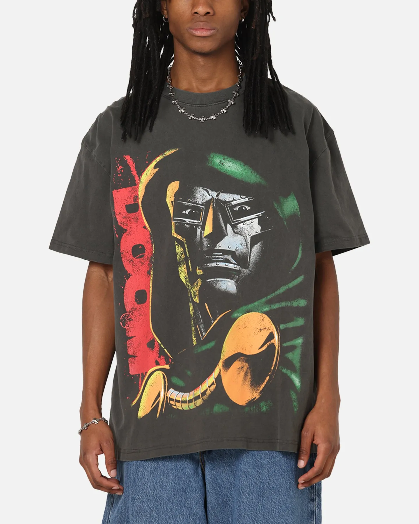 73Studio Marvel Fantastic Four Doctor Doom Heavy T-Shirt Black Wash sold by Culture Kings