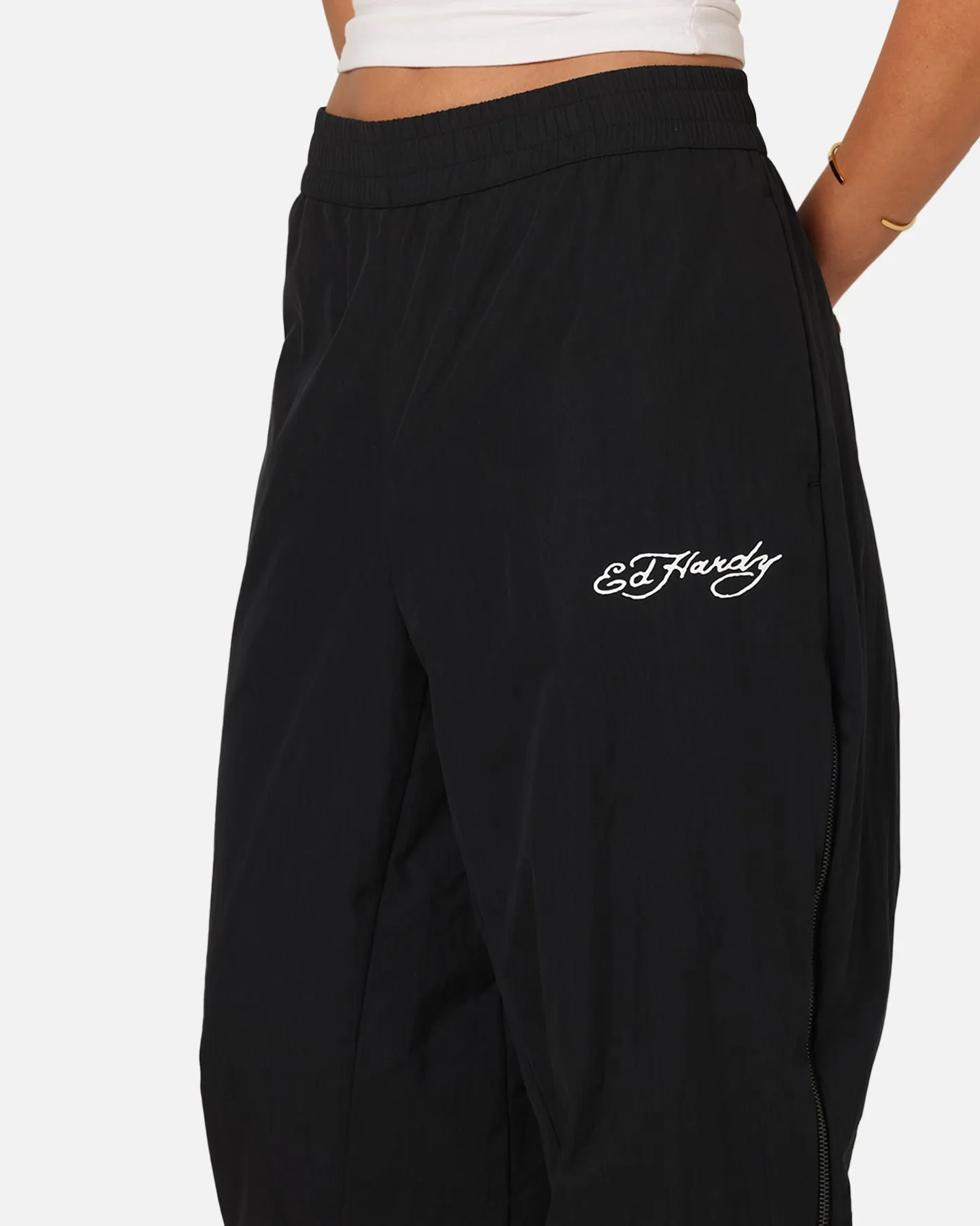 Ed Hardy Zip Track Pants Black sold by Culture Kings product image thumbnail 3