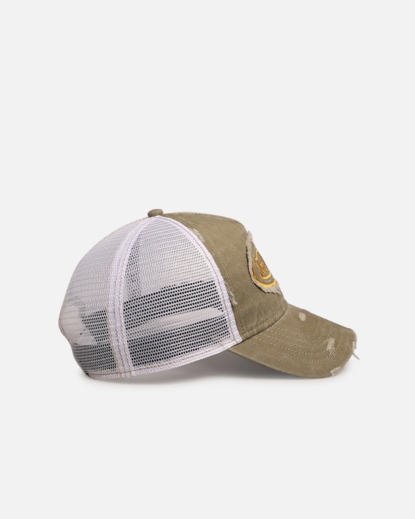 Von Dutch Destroyed Twill Trucker Snapback Washed Khaki sold by Culture Kings product image thumbnail 3