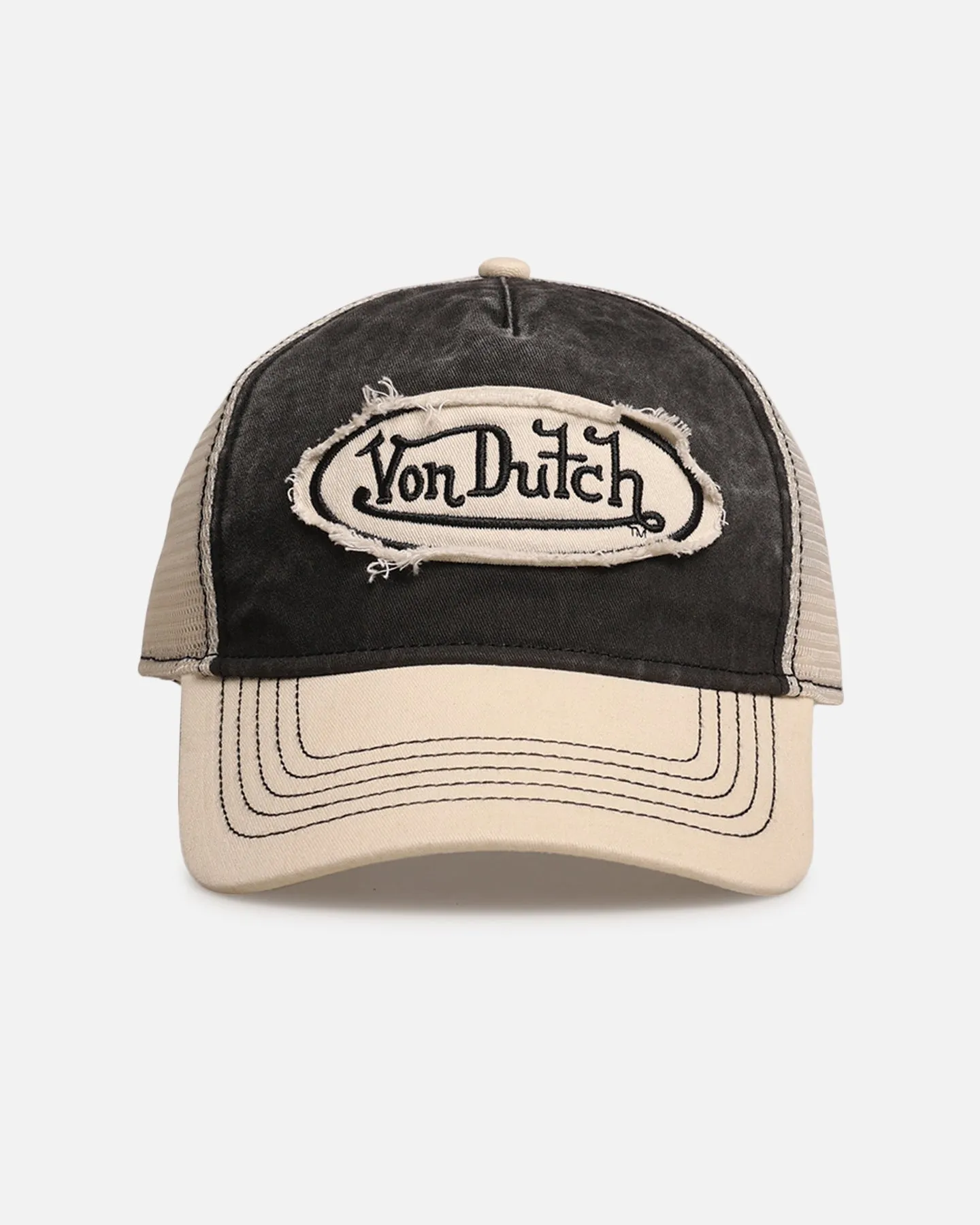 Von Dutch Von Dutch Washed Trucker Snapback Ecru/Black sold by Culture Kings