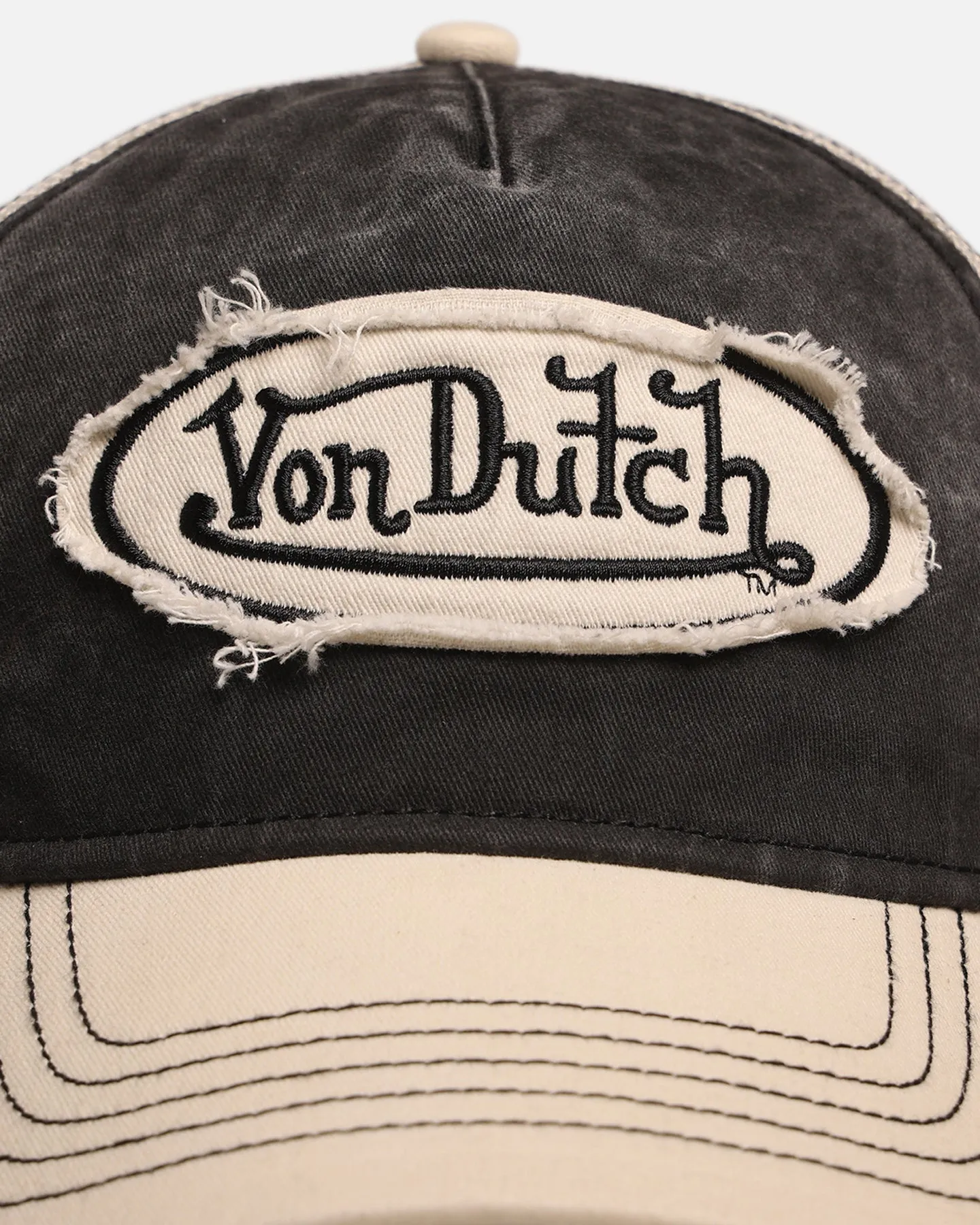 Von Dutch Von Dutch Washed Trucker Snapback Ecru/Black sold by Culture Kings product image thumbnail 5
