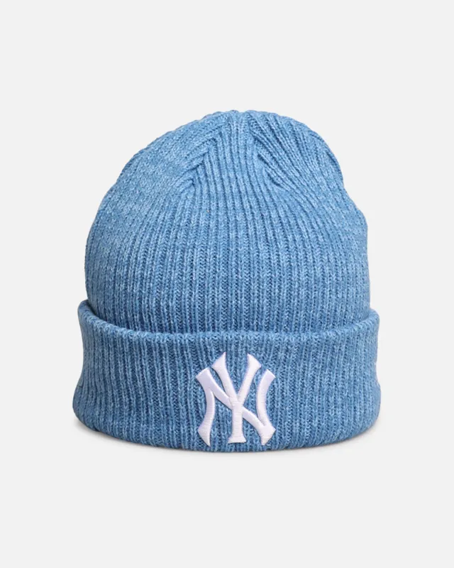 New Era New York Yankees 'Melange' Knitted Beanie Blue sold by Culture Kings