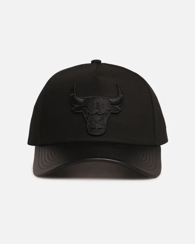 New Era Chicago Bulls 'Canvas Leather' 9FORTY A-Frame Snapback Black sold by Culture Kings