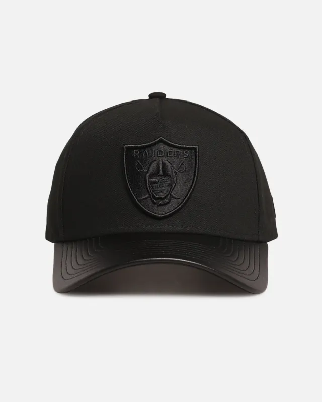 New Era Las Vegas Raiders 'Canvas Leather' 9FORTY A-Frame Snapback Black sold by Culture Kings