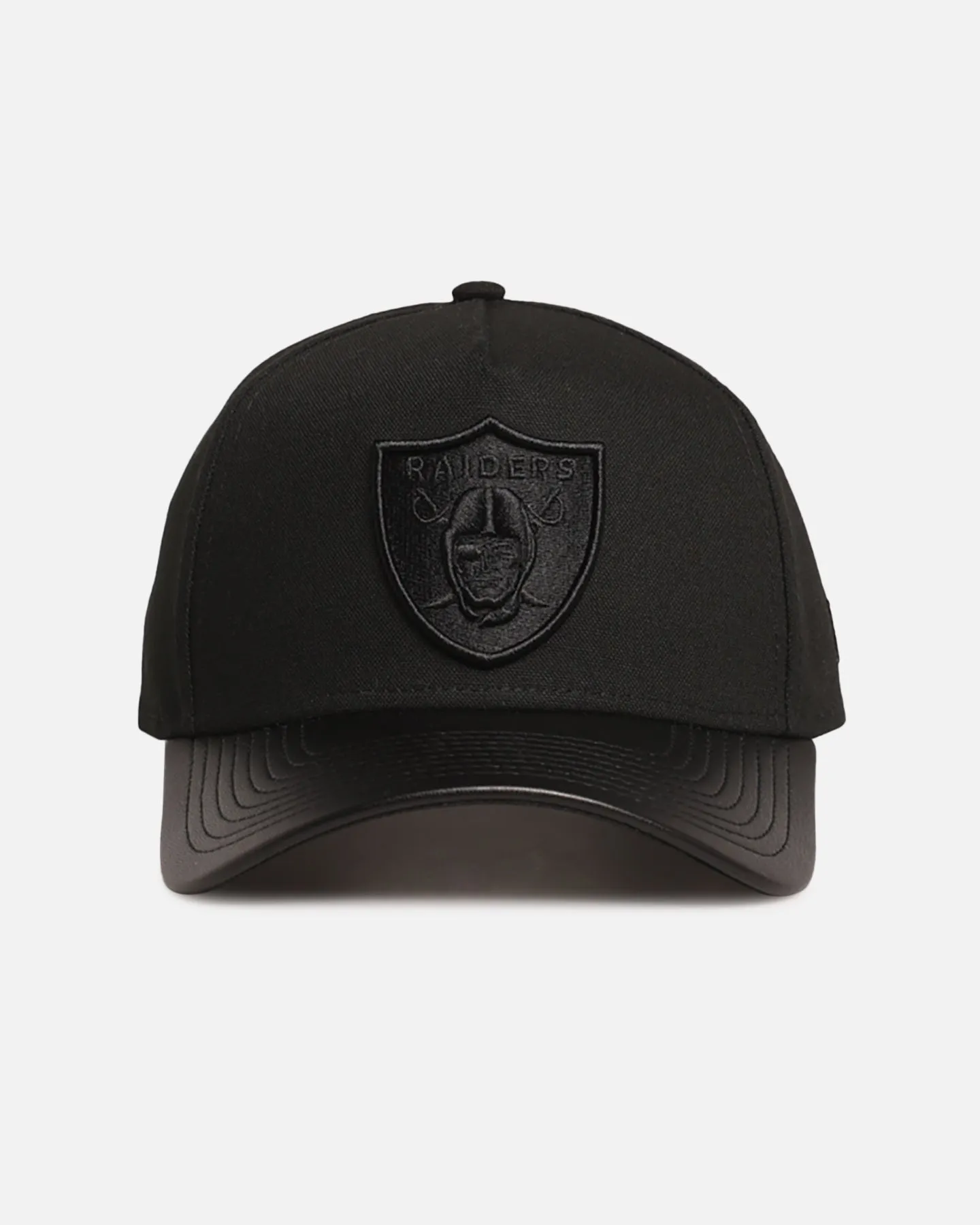 New Era Las Vegas Raiders 'Canvas Leather' 9FORTY A-Frame Snapback Black sold by Culture Kings