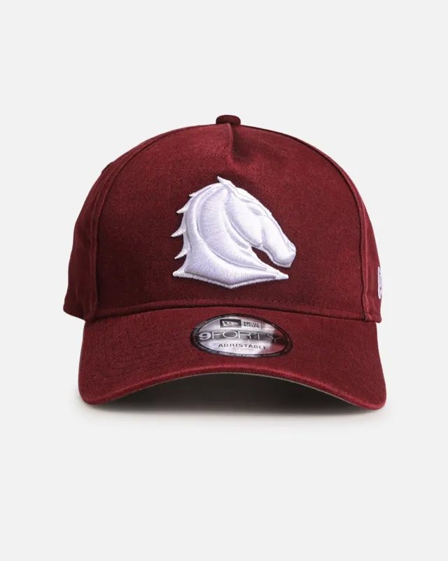 New Era Brisbane Broncos 'NRL Washed OTC' 9FORTY A-Frame Snapback Dark Purple made by New Era