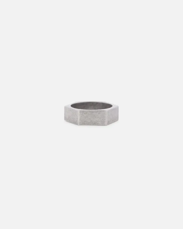 Saint Morta Hex Ring Antique Silver sold by Culture Kings