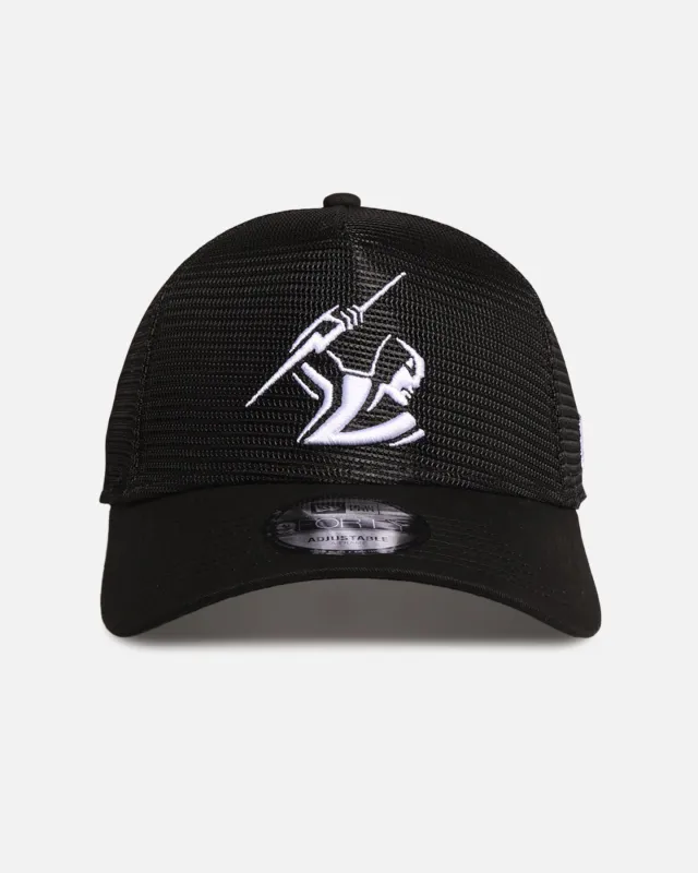New Era Melbourne Storm 'NRL Mesh Crown' 9FORTY A-Frame Trucker Snapback Black sold by Culture Kings
