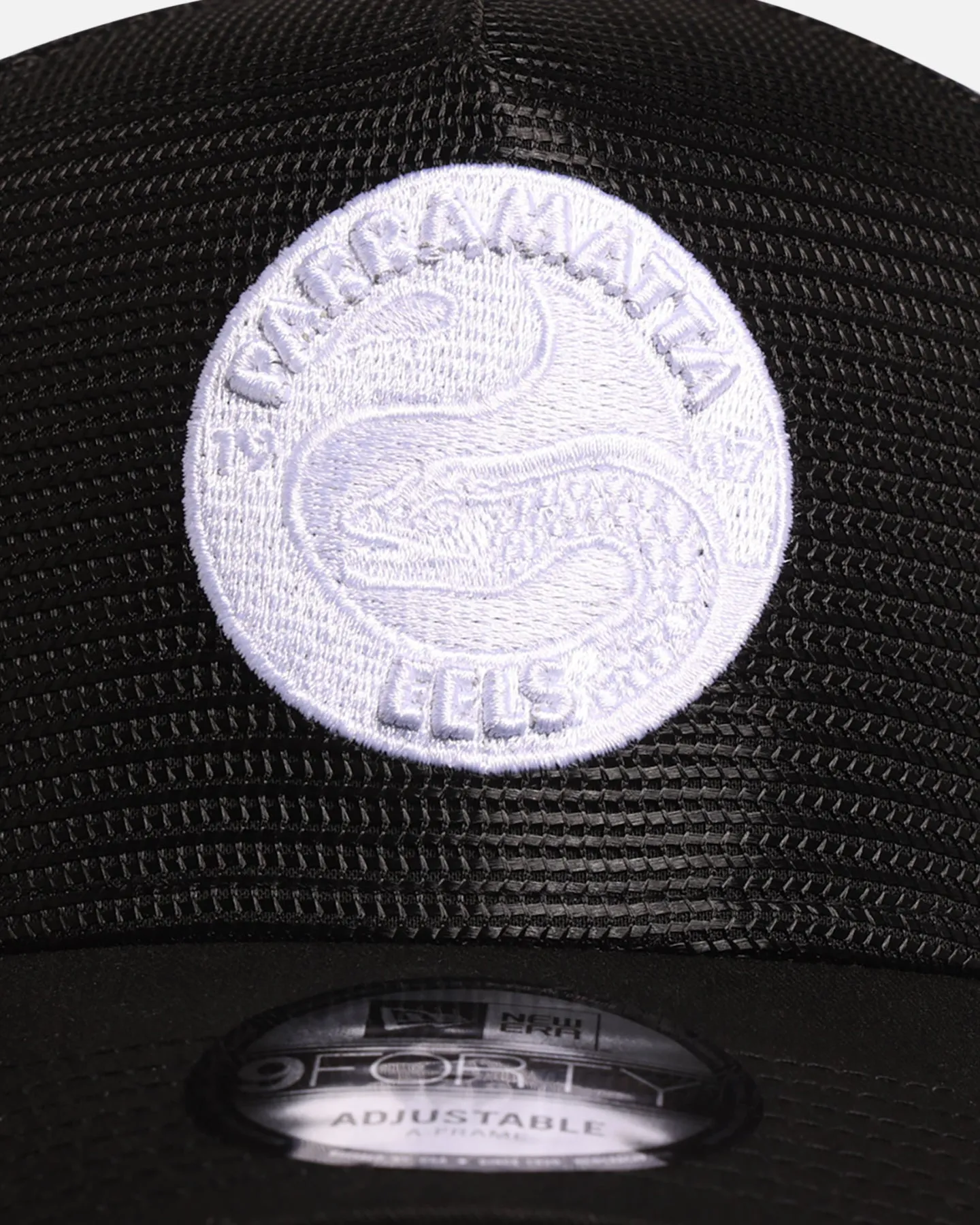 New Era Parramatta Eels 'NRL Mesh Crown' 9FORTY A-Frame Trucker Snapback Black sold by Culture Kings product image thumbnail 5