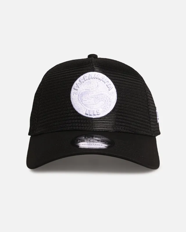 New Era Parramatta Eels 'NRL Mesh Crown' 9FORTY A-Frame Trucker Snapback Black sold by Culture Kings